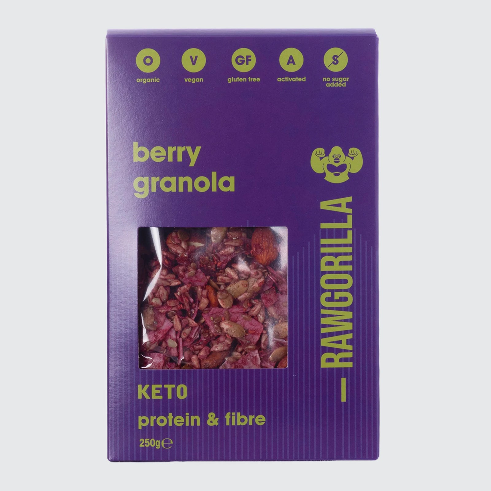 Keto Berry Granola Vegan - Gluten Free - No Added Sugar