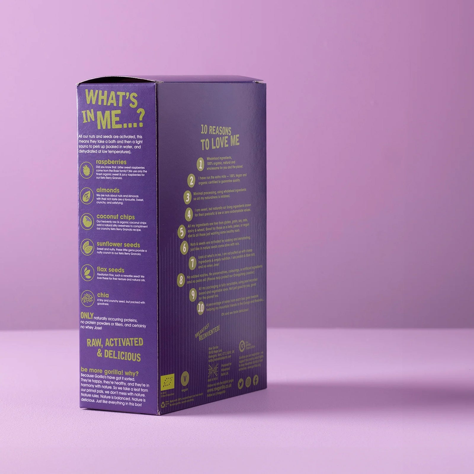 Keto Berry Granola Vegan - Gluten Free - No Added Sugar