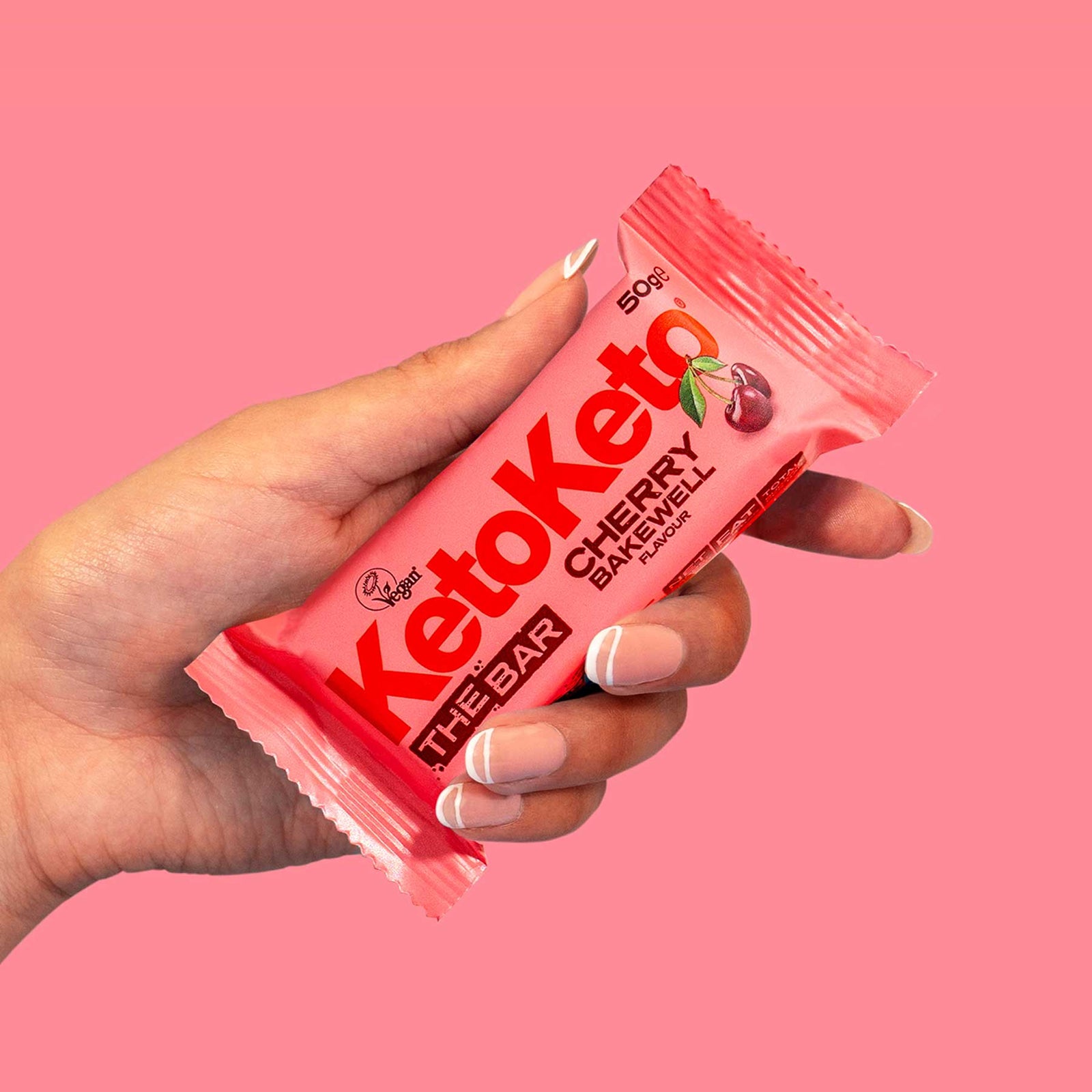 Keto Cherry Bakewell Bar - Vegan