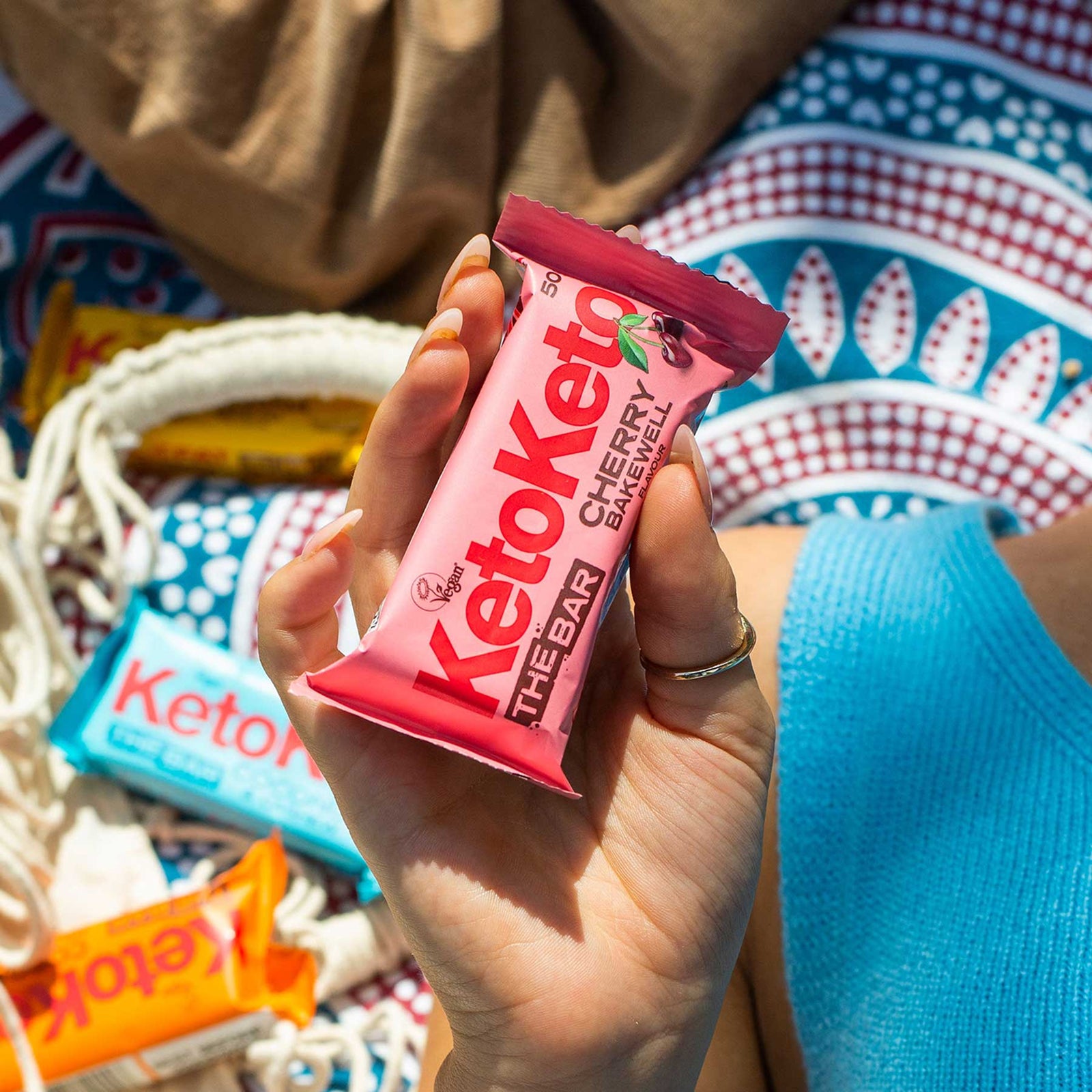 Keto Cherry Bakewell Bar - Vegan