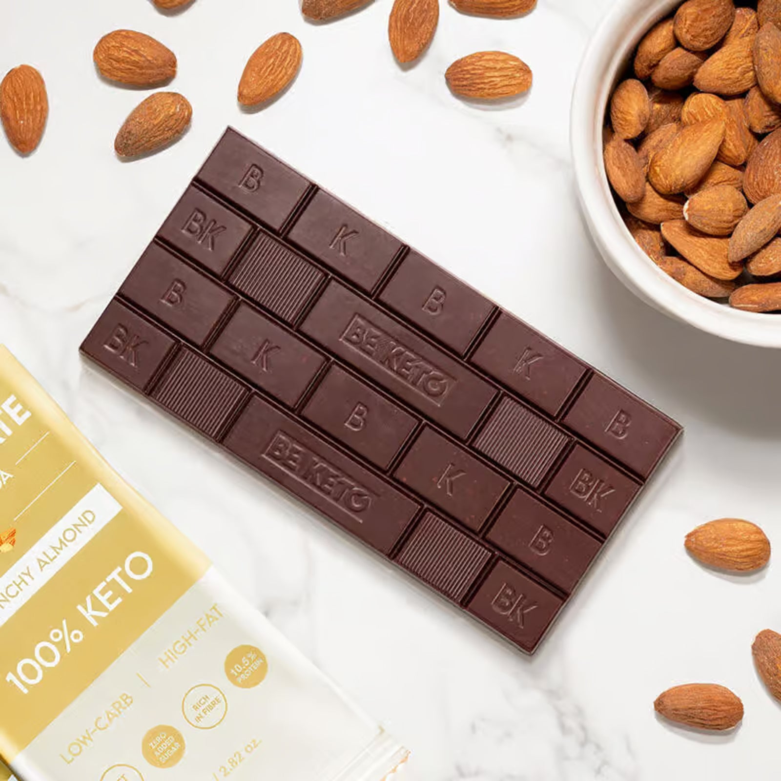 Keto Chocolate + MCT Crunchy Almond - Vegan