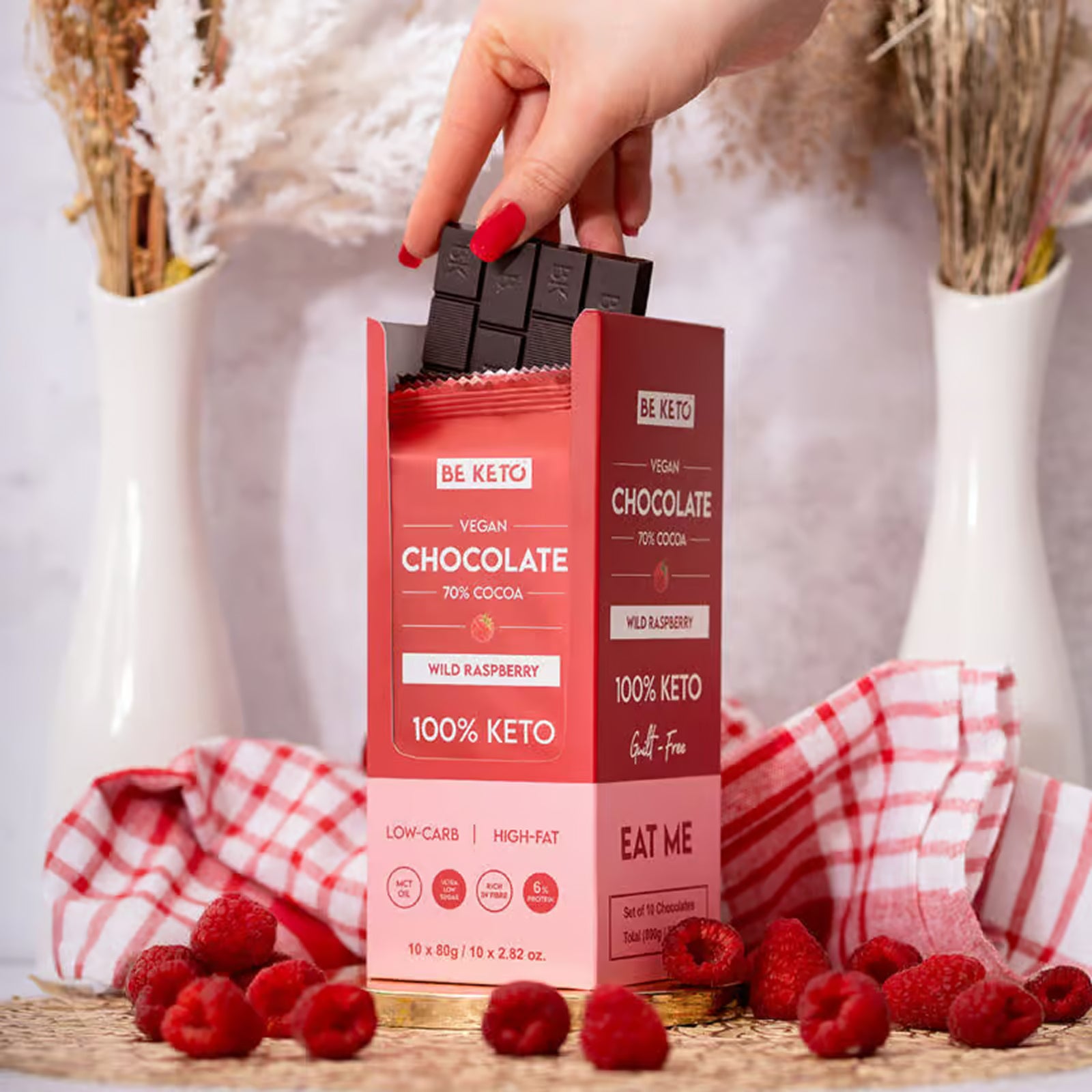 Keto Chocolate + MCT Wild Raspberry - Vegan