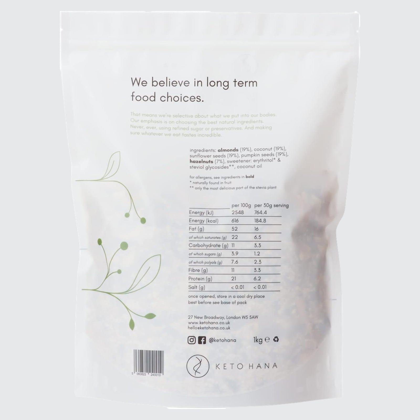 Keto Coconut & Almond (Plant Based) Granola