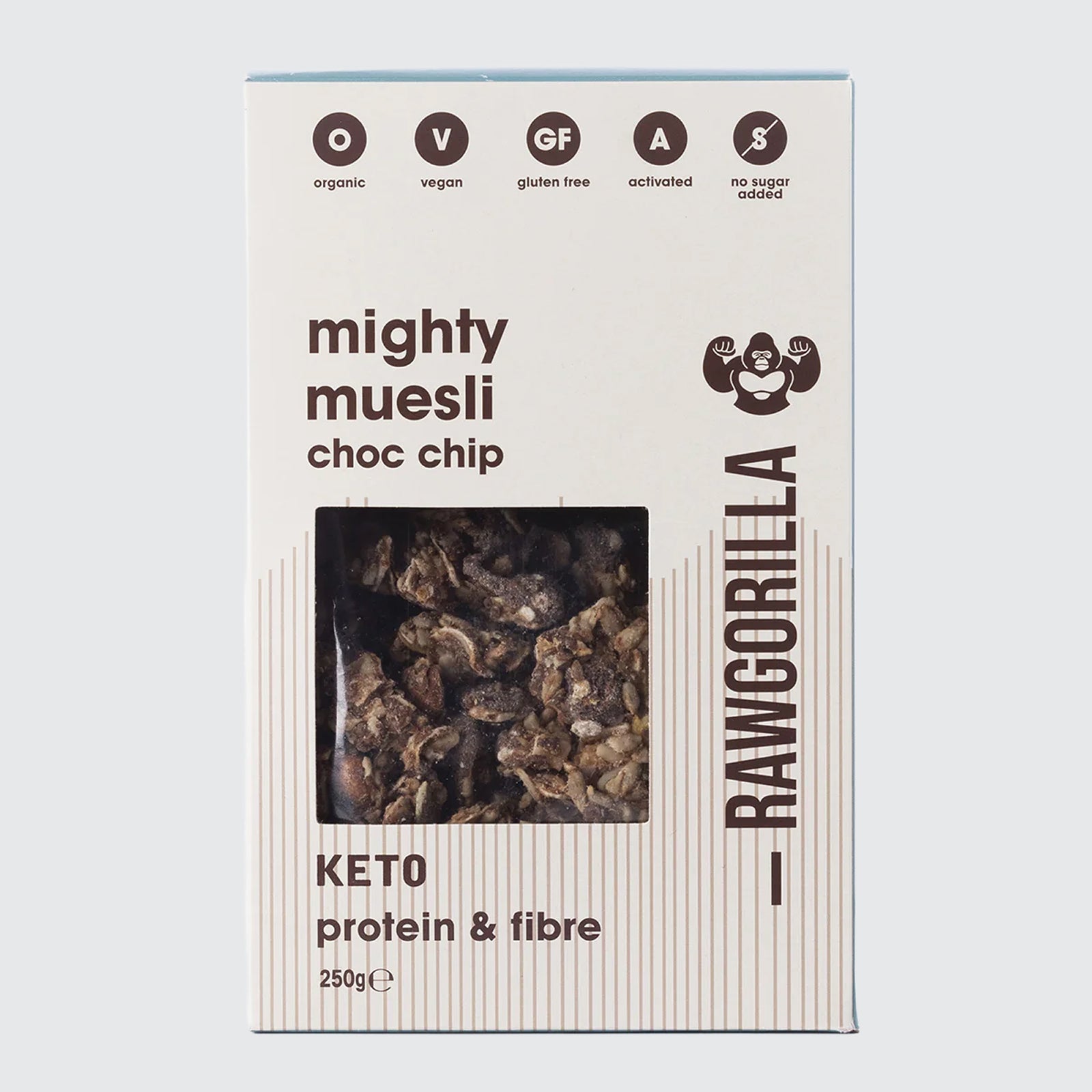 Keto Mighty Muesli Choc Chip  - Vegan - Gluten Free - No Added Sugar