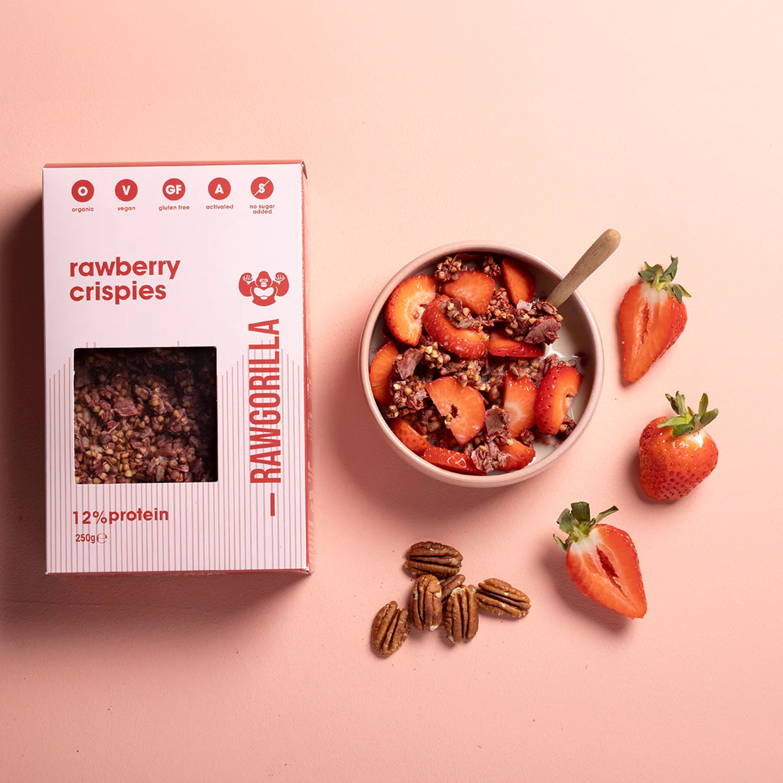 Keto Rawberry Crispies Vegan - Gluten Free - No Added Sugar