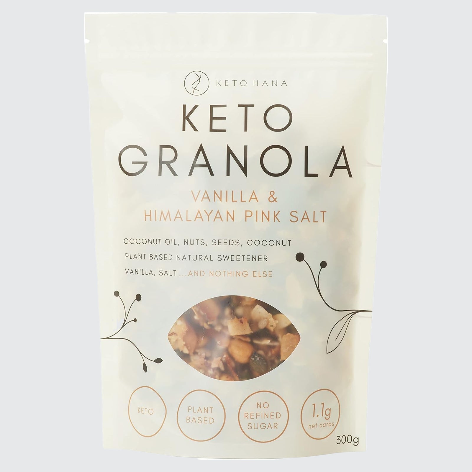 Keto Vanilla & Pink Himalayan Salt Granola