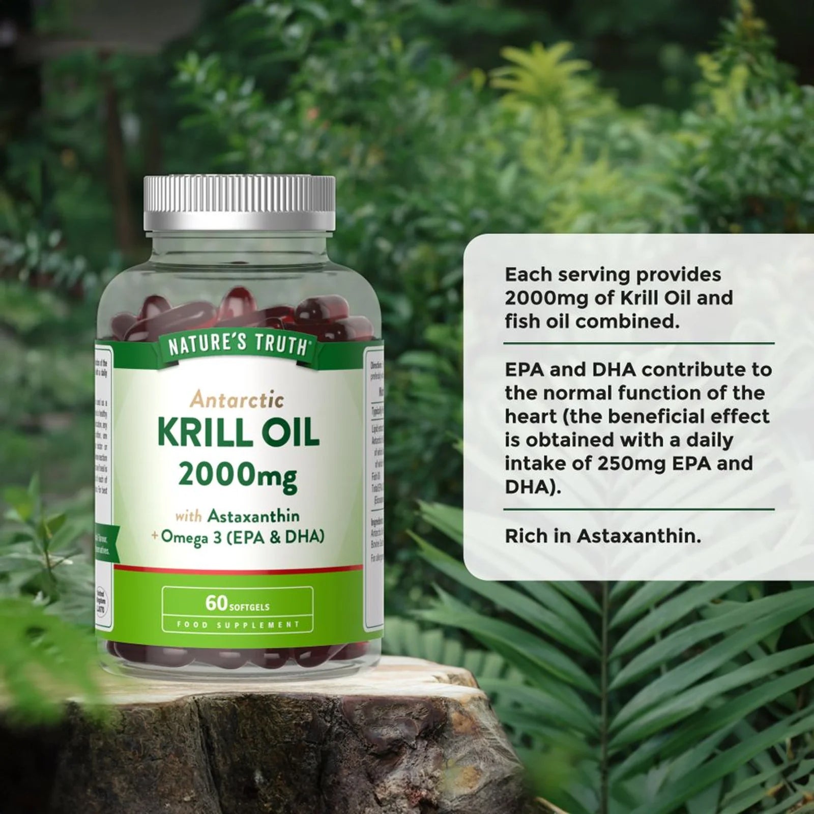 Krill Oil 2000mg Astaxanthin - heart and brain health