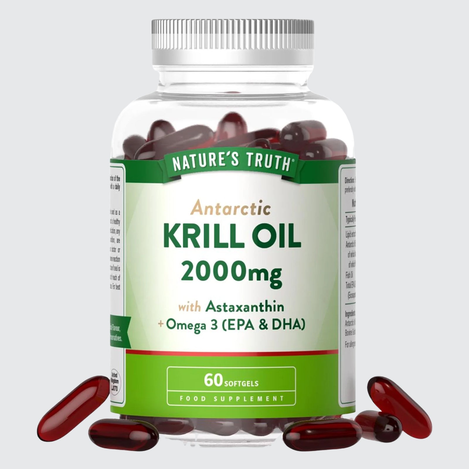 Krill Oil 2000mg Astaxanthin - heart and brain health