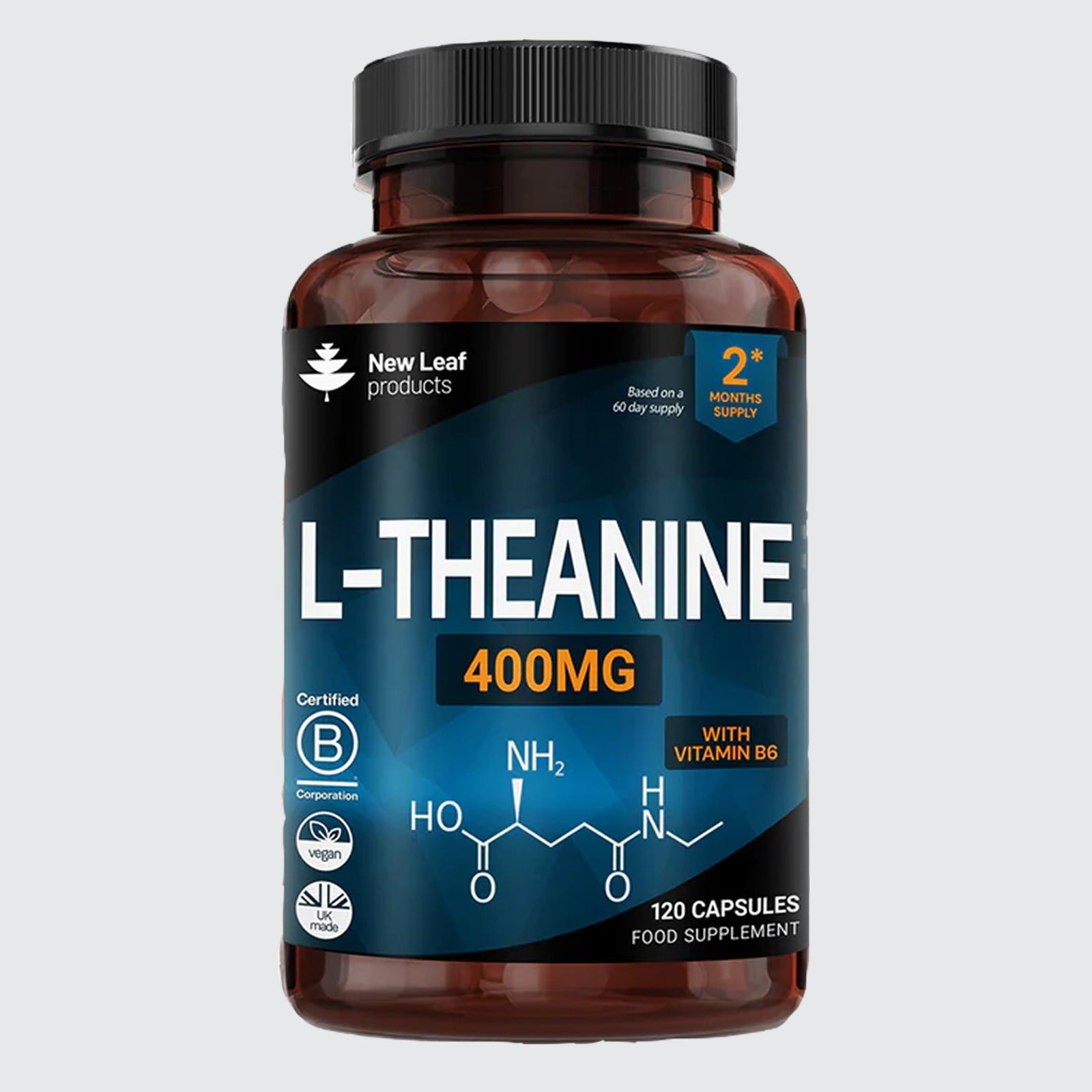 L-Theanine + Vitamin B6 400mg Vegan