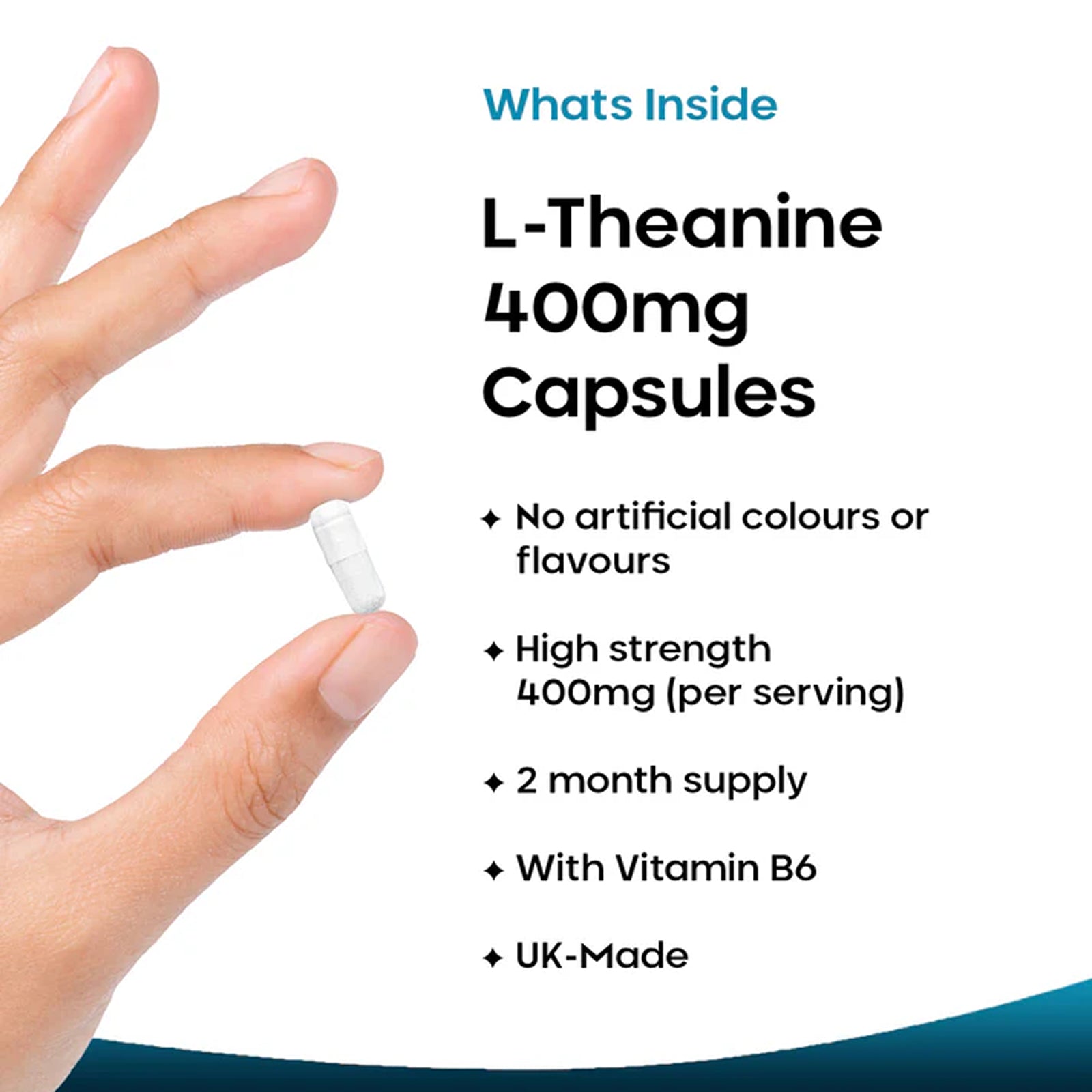 L-Theanine + Vitamin B6 400mg Vegan