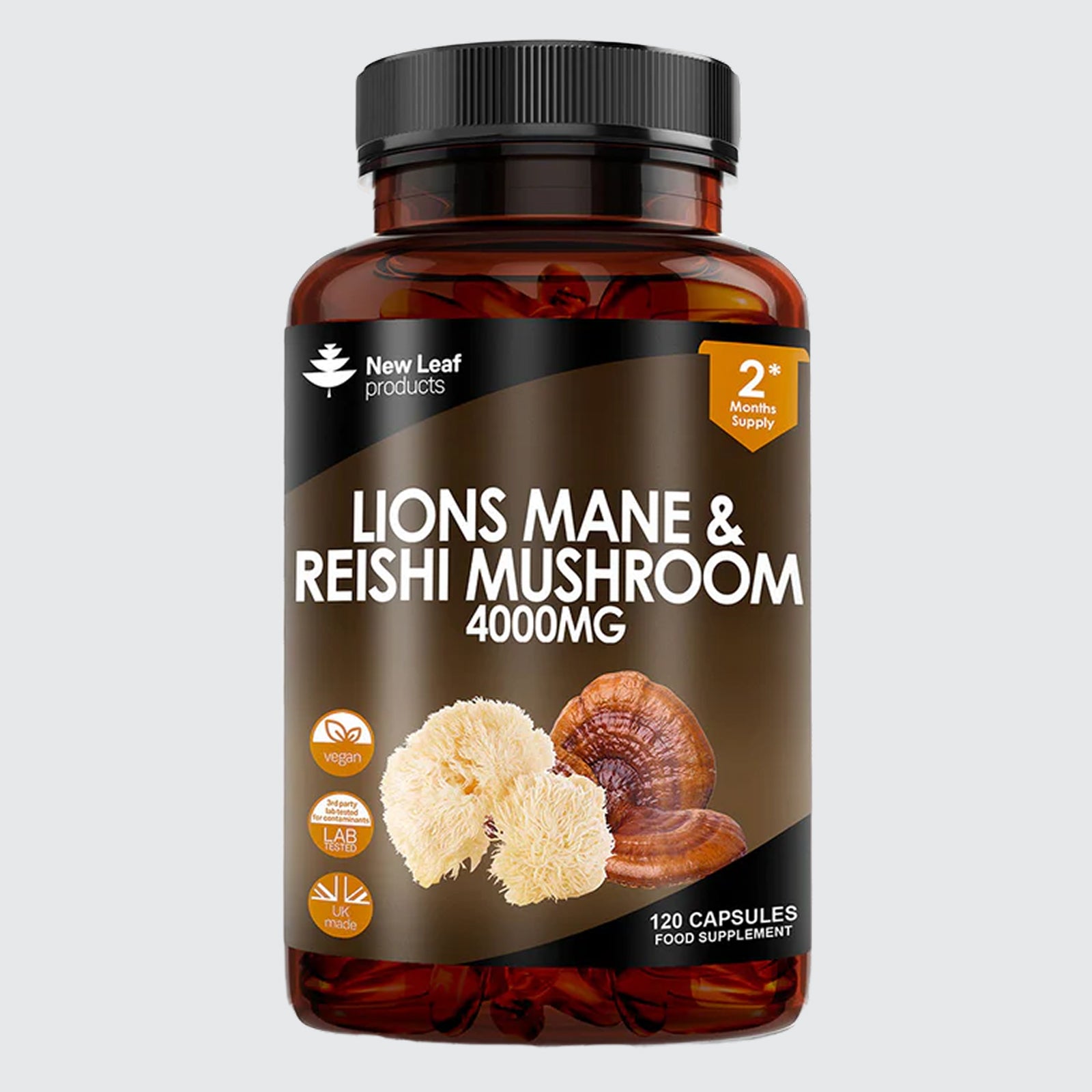 Lions Mane & Reishi Mushroom 4000mg