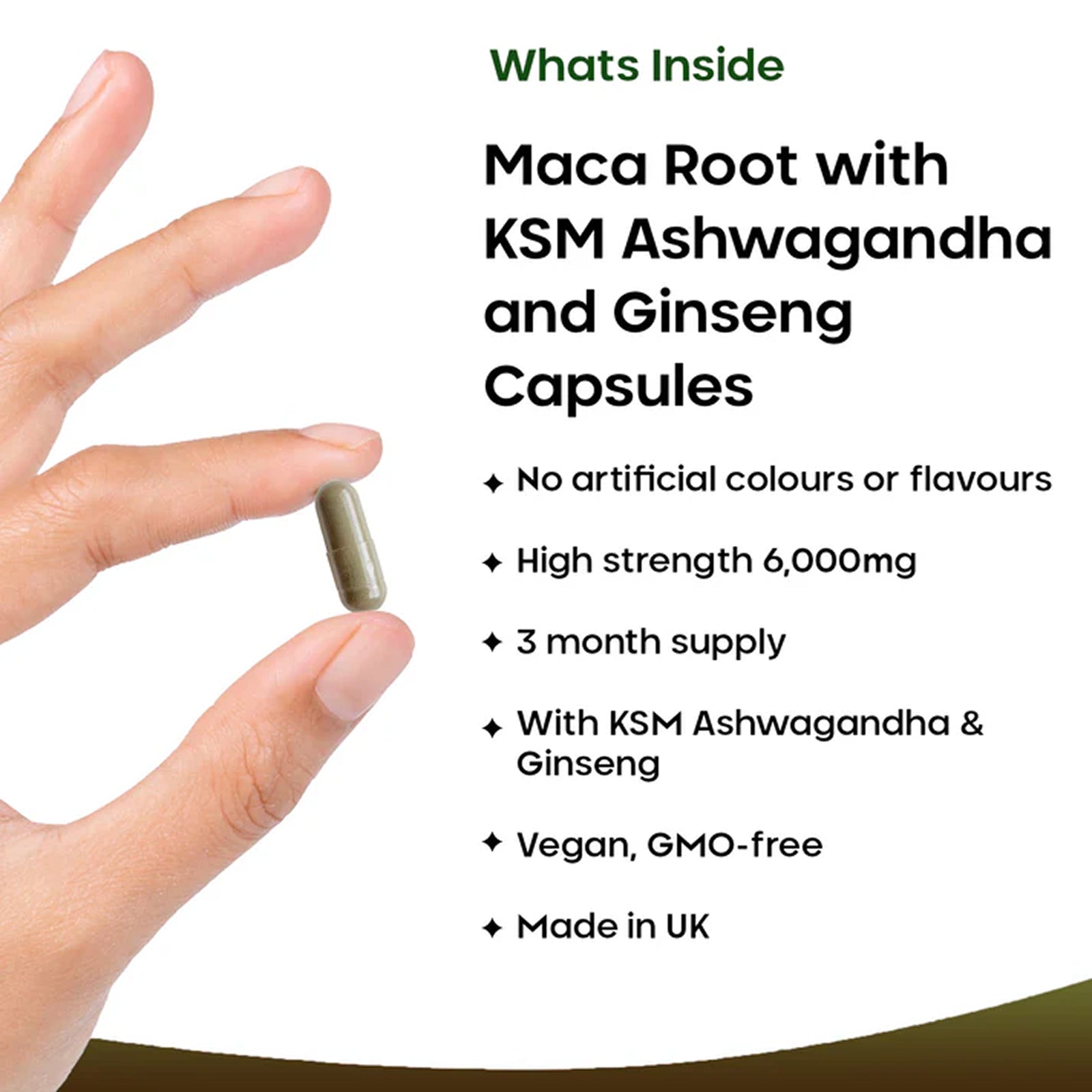Maca Root + KSM-66 Ashwagandha and Ginseng 6000mg