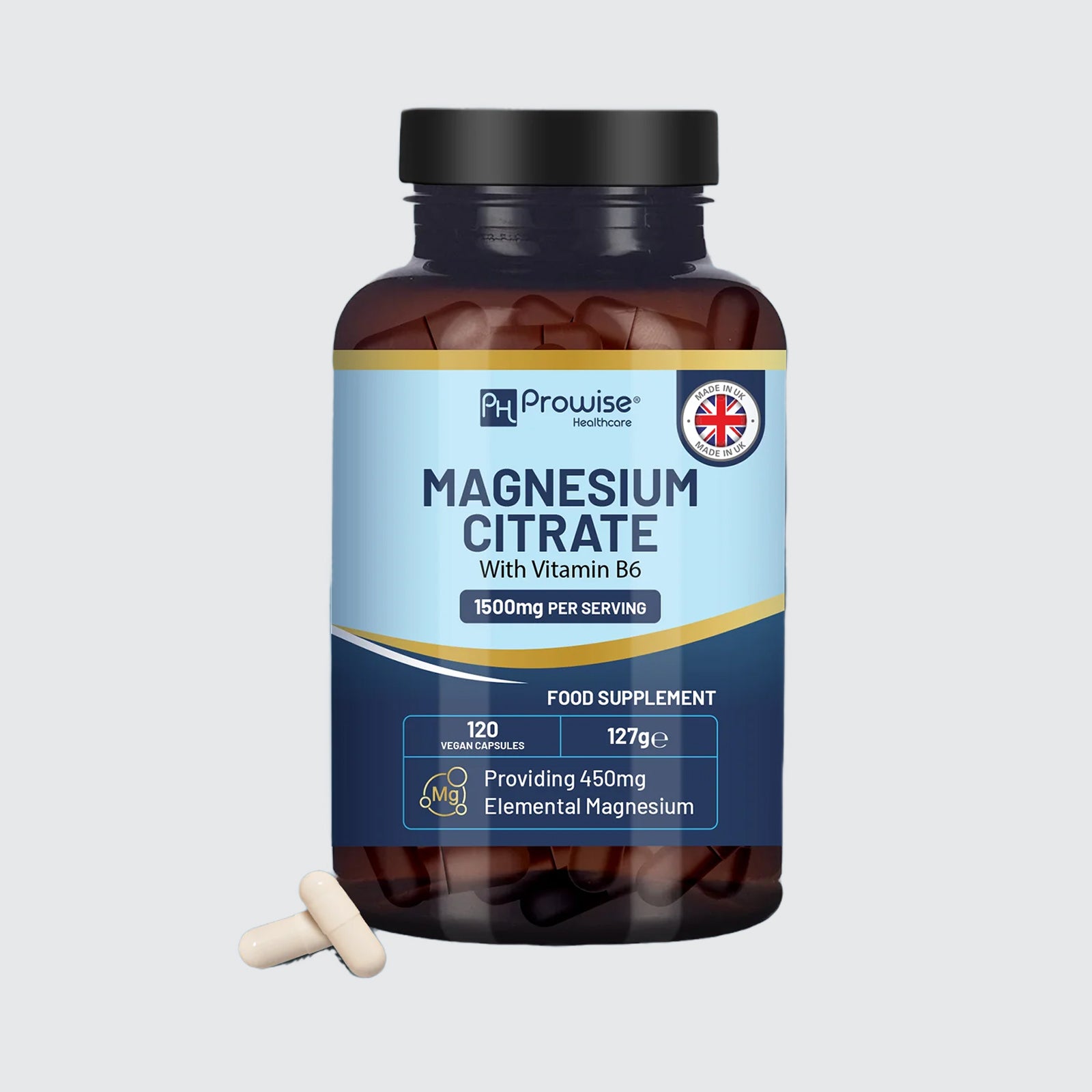 Magnesium Citrate Capsules 1500mg with Vitamin B6