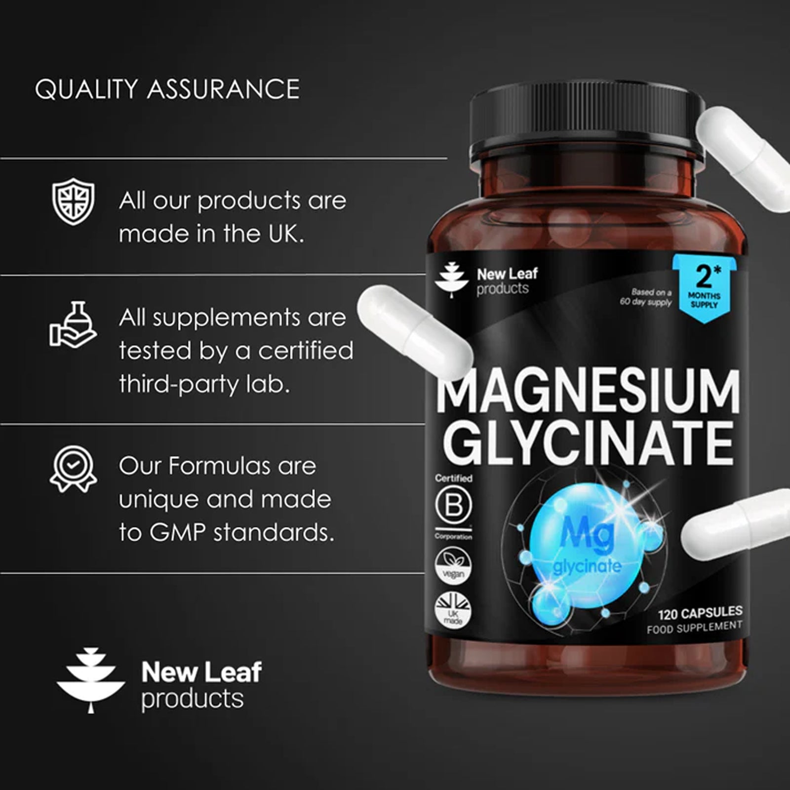 Magnesium Glycinate 1040mg Elemental 208mg