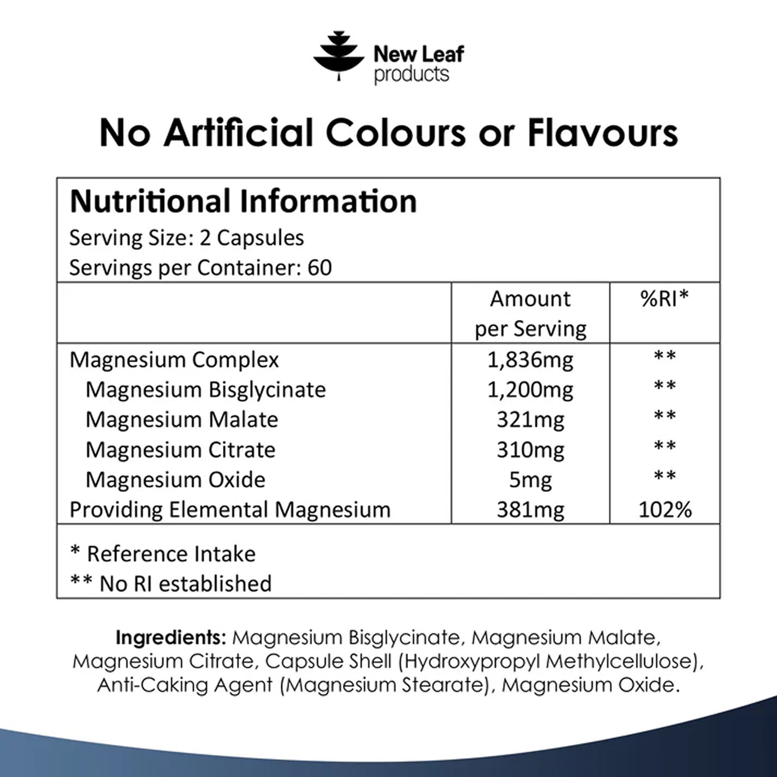 Magnesium Glycinate 1836mg Elemental 381mg