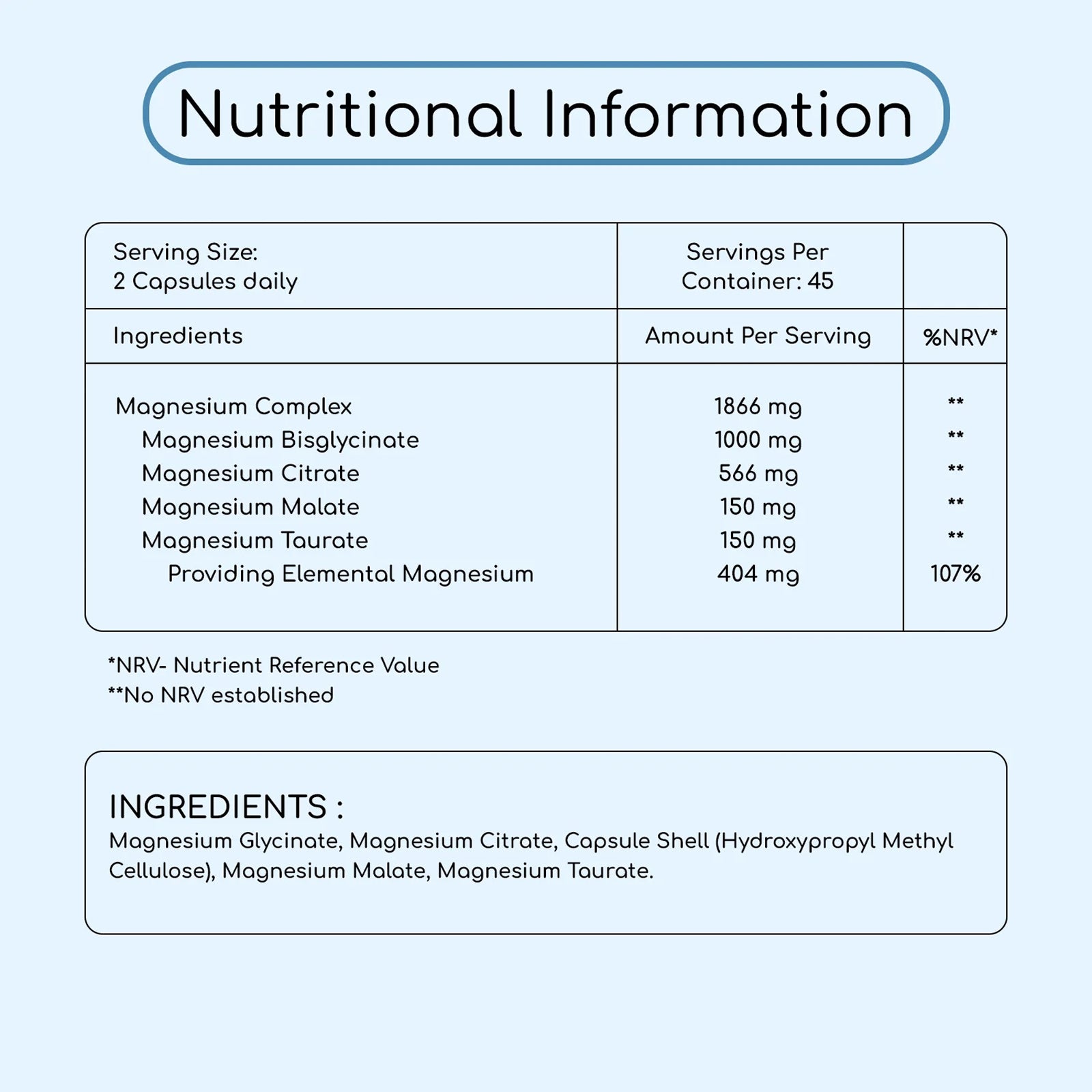 Magnesium Glycinate Complex 4 in 1