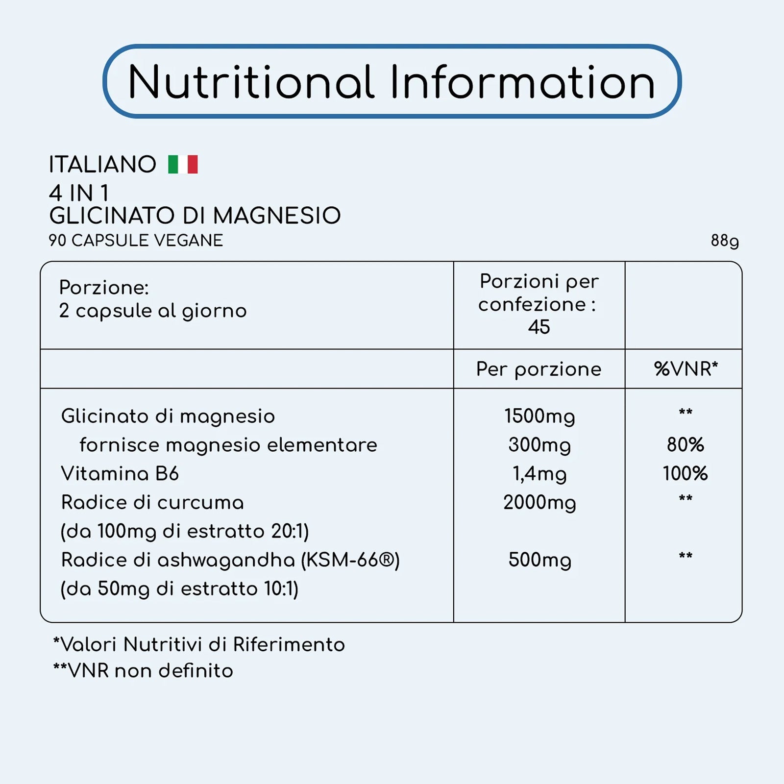 Magnesium Glycinate KSM-66 Ashwagandha, Turmeric and Vitamin B6