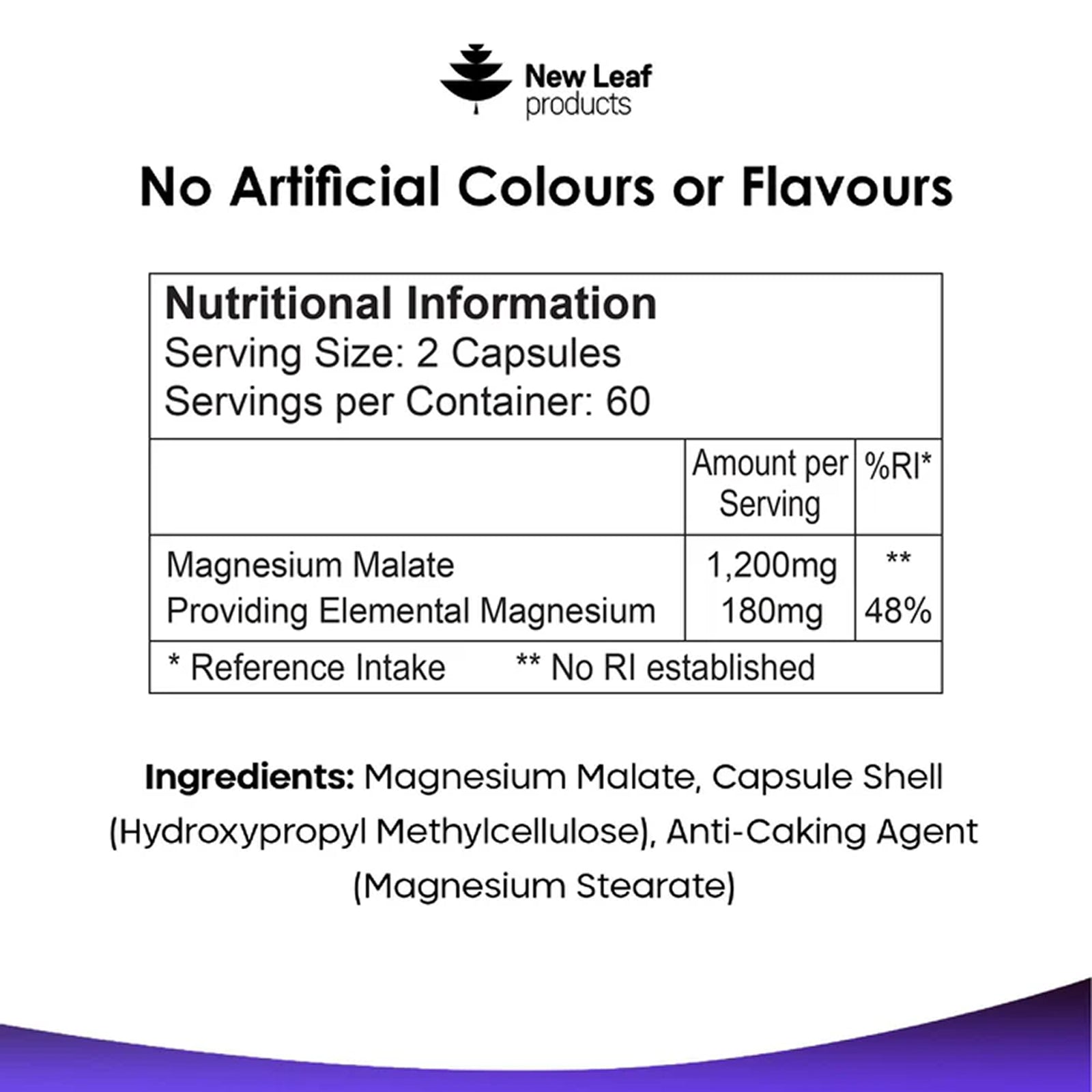 Magnesium Malate 1200mg Elemental 180mg
