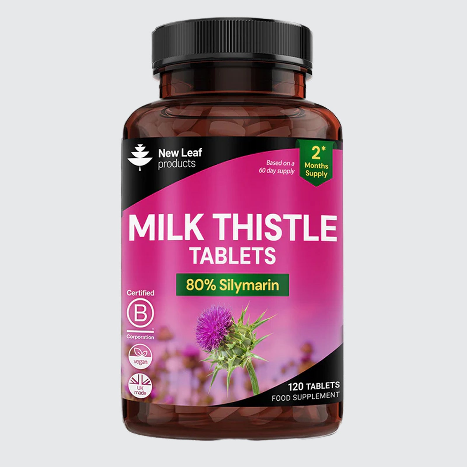 Milk Thistle 4000mg Tablets - 80% Silymarin