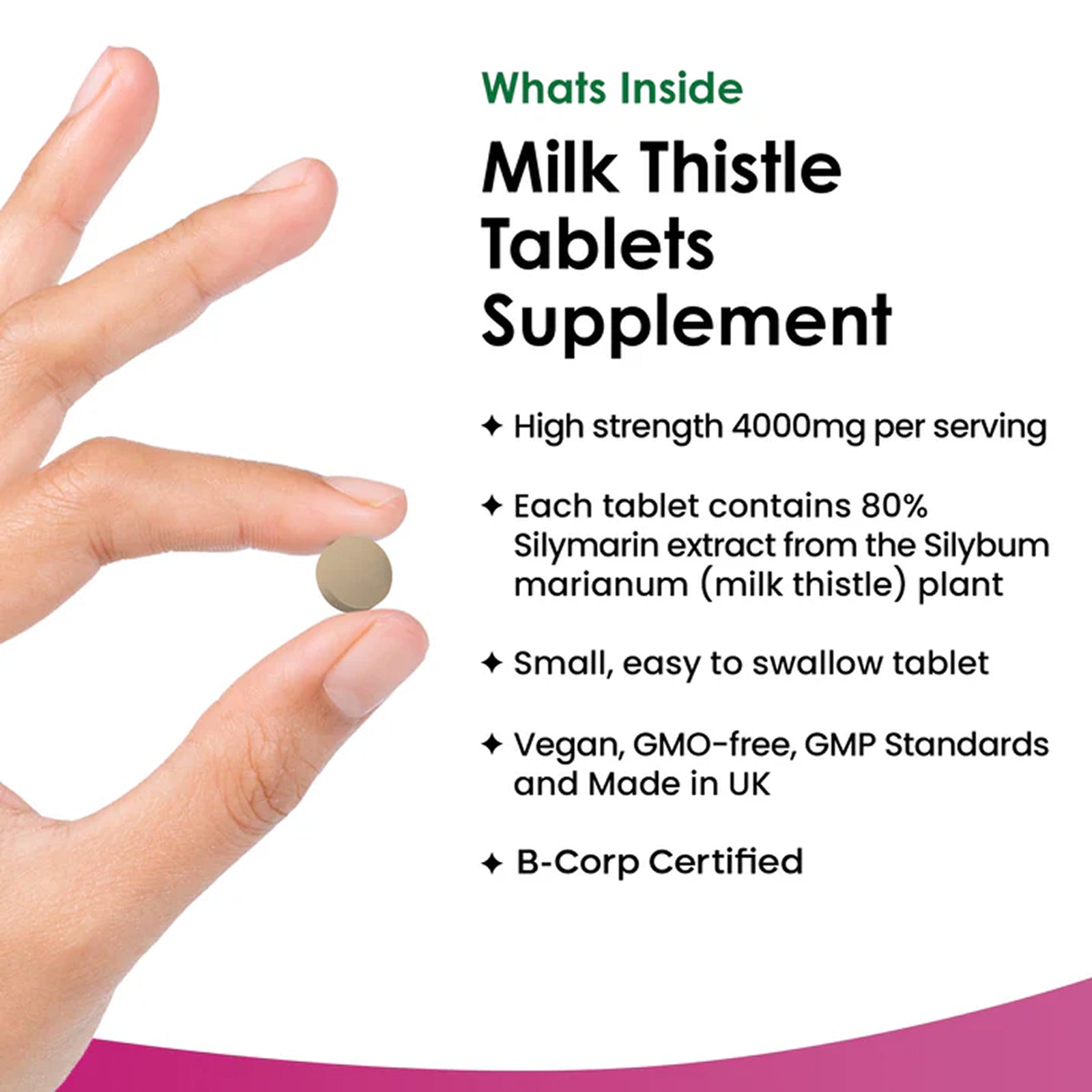 Milk Thistle 4000mg Tablets - 80% Silymarin