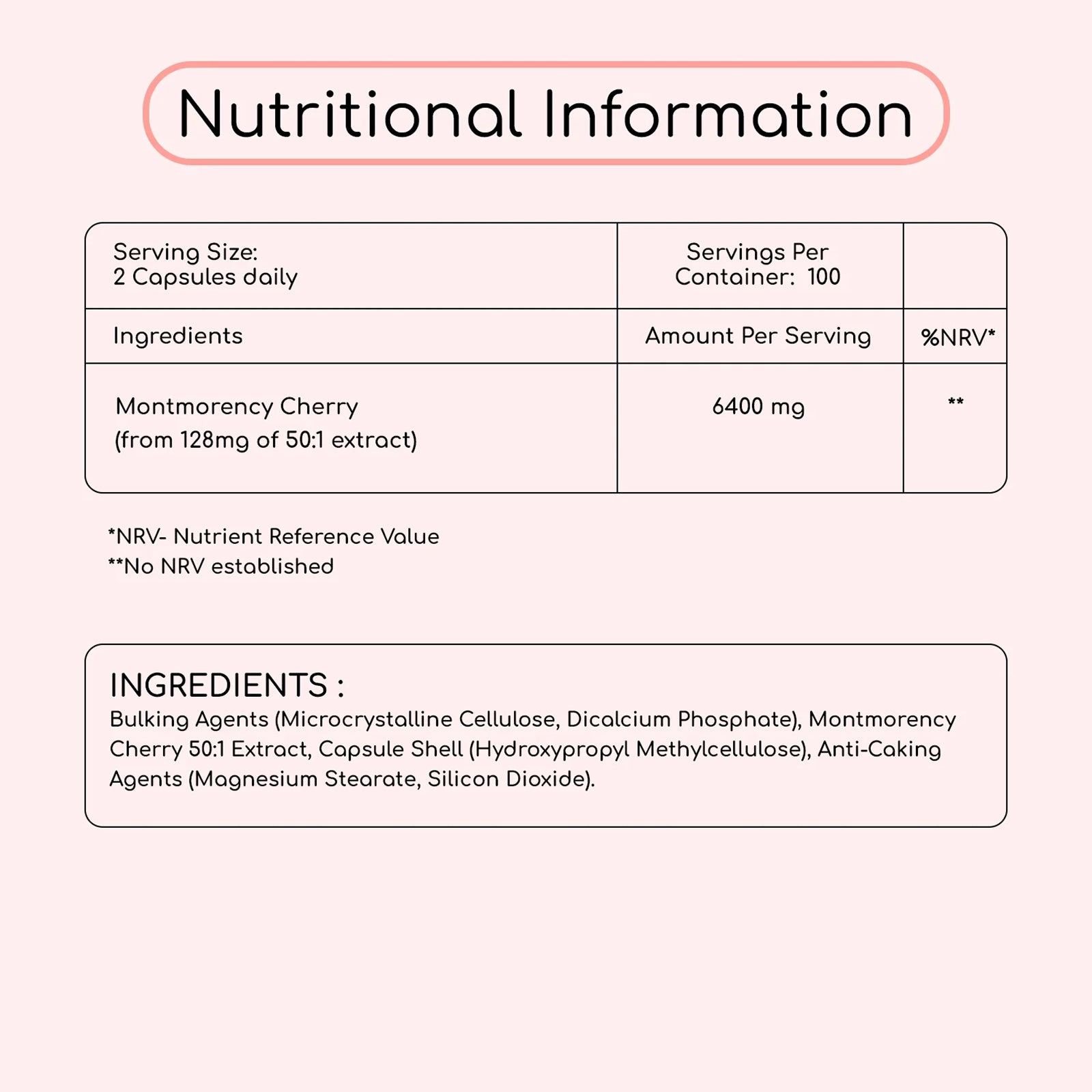 Montmorency Cherry 6400mg - Gout Care, Sleep
