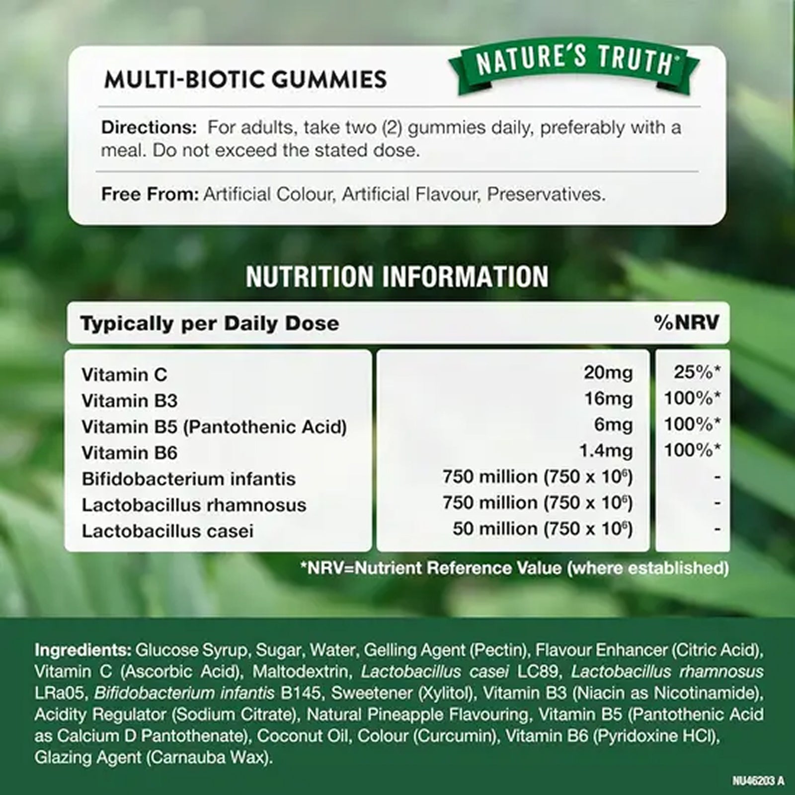 Multi-Biotic 3 Live Strains + Vits C B3 B5 & B6