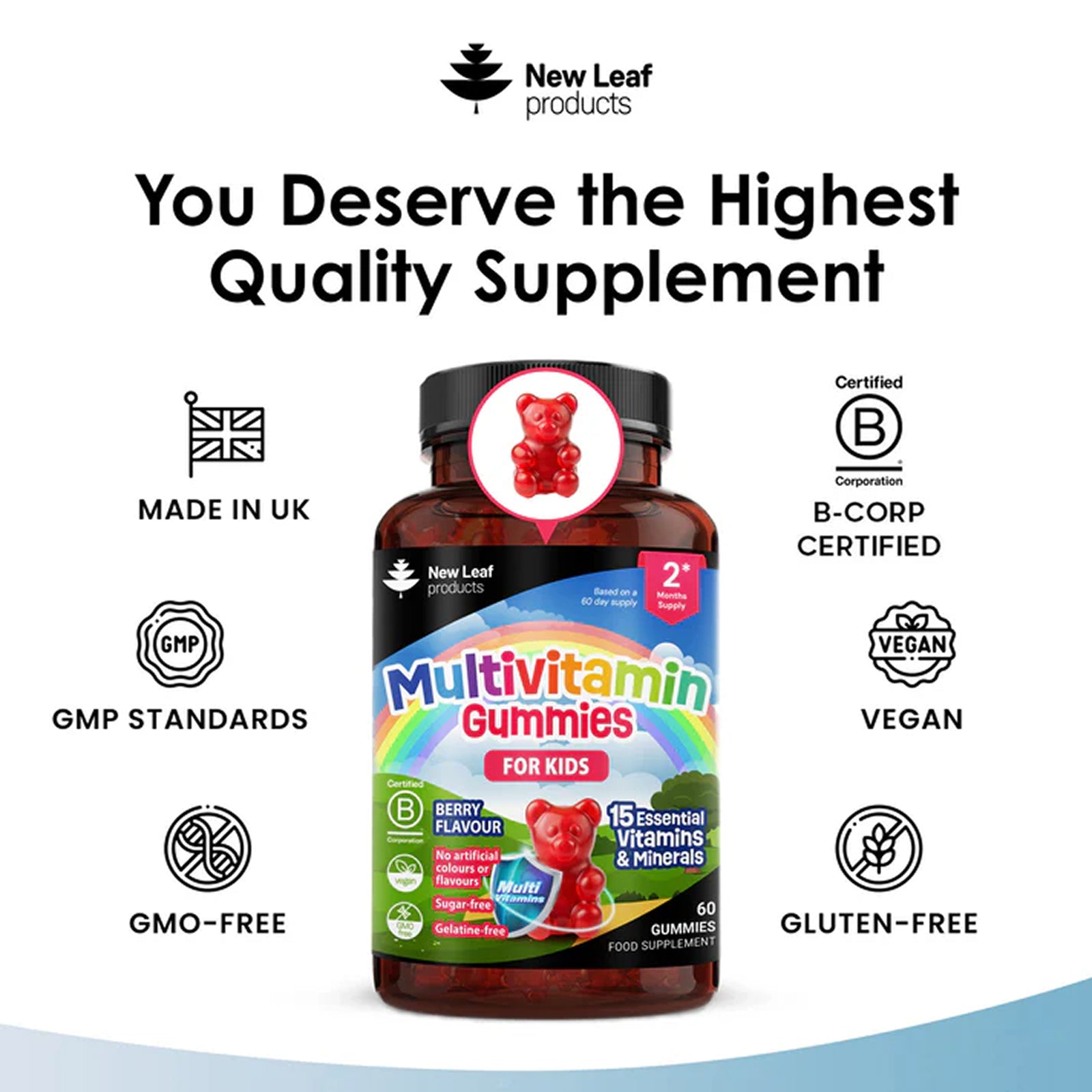 Multivitamin Gummies For Kids Sugar Free Vegan
