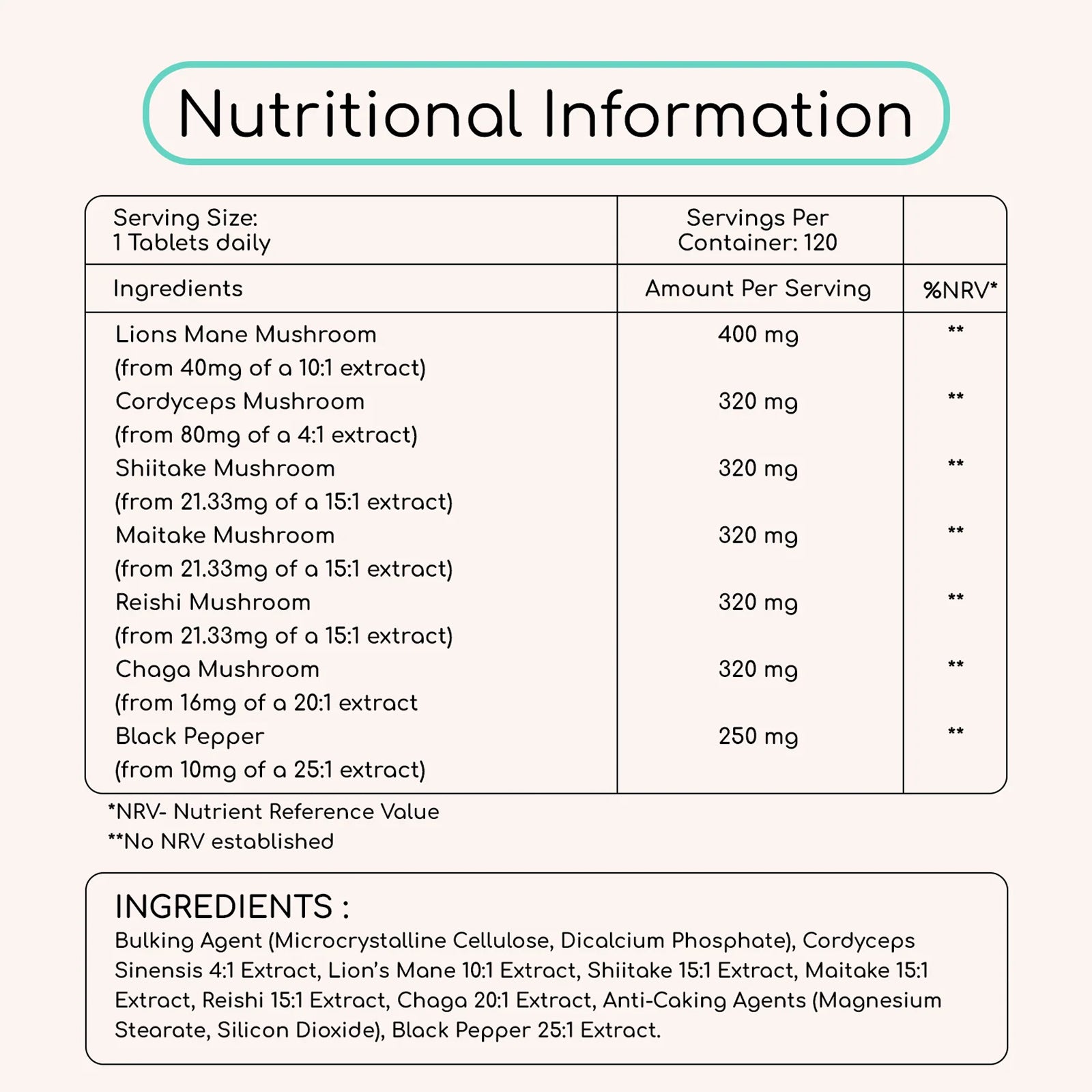 Mushroom Complex 200mg