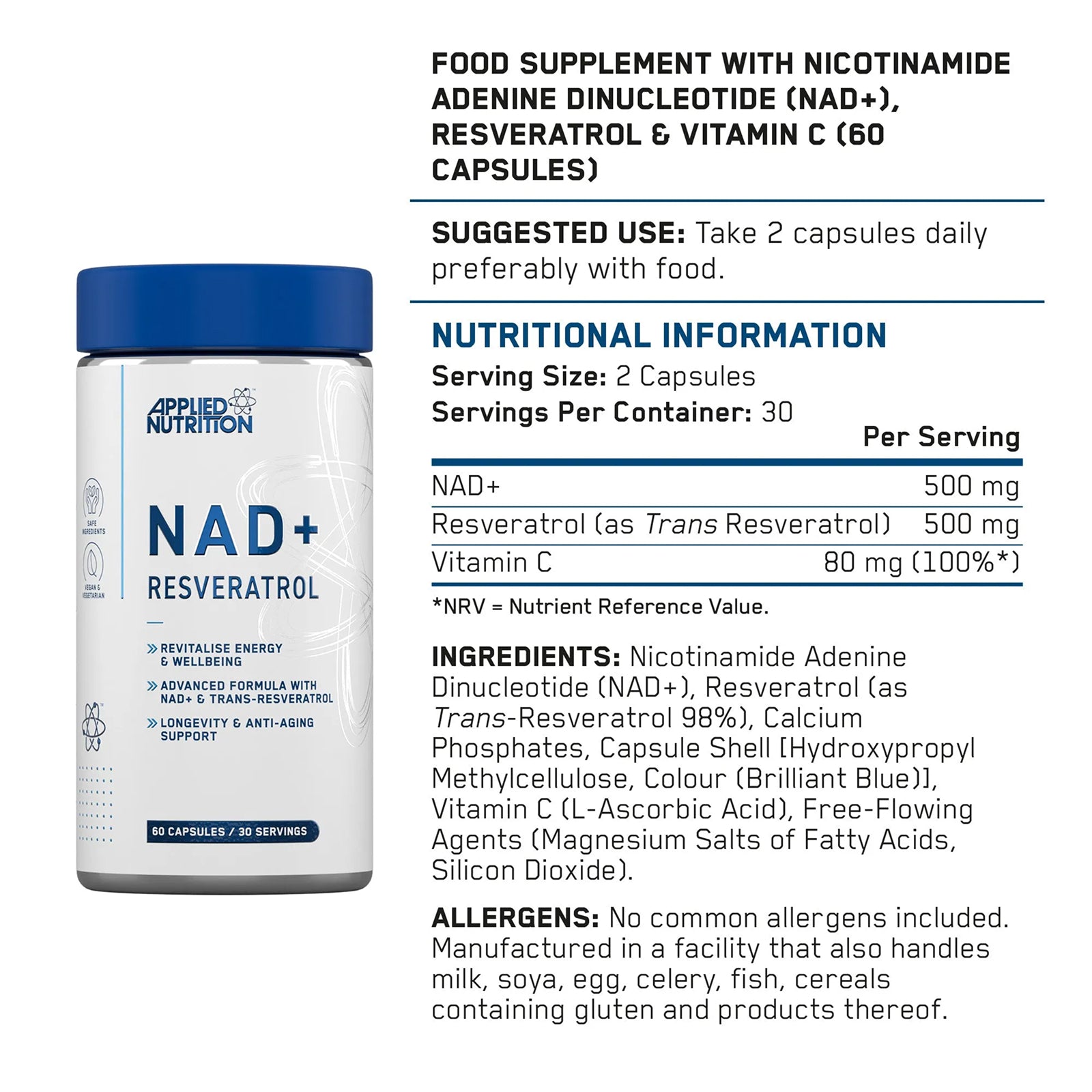 NAD+ Resveratrol-Anti-Ageing and Longevity