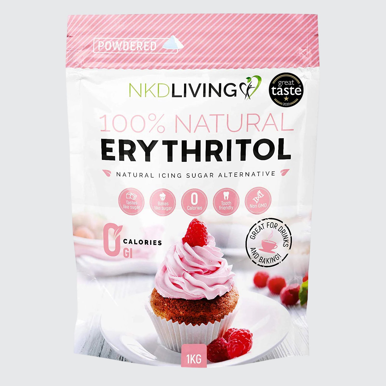 NKD Living Erythritol Powdered Natural 0 Calorie Sweetener