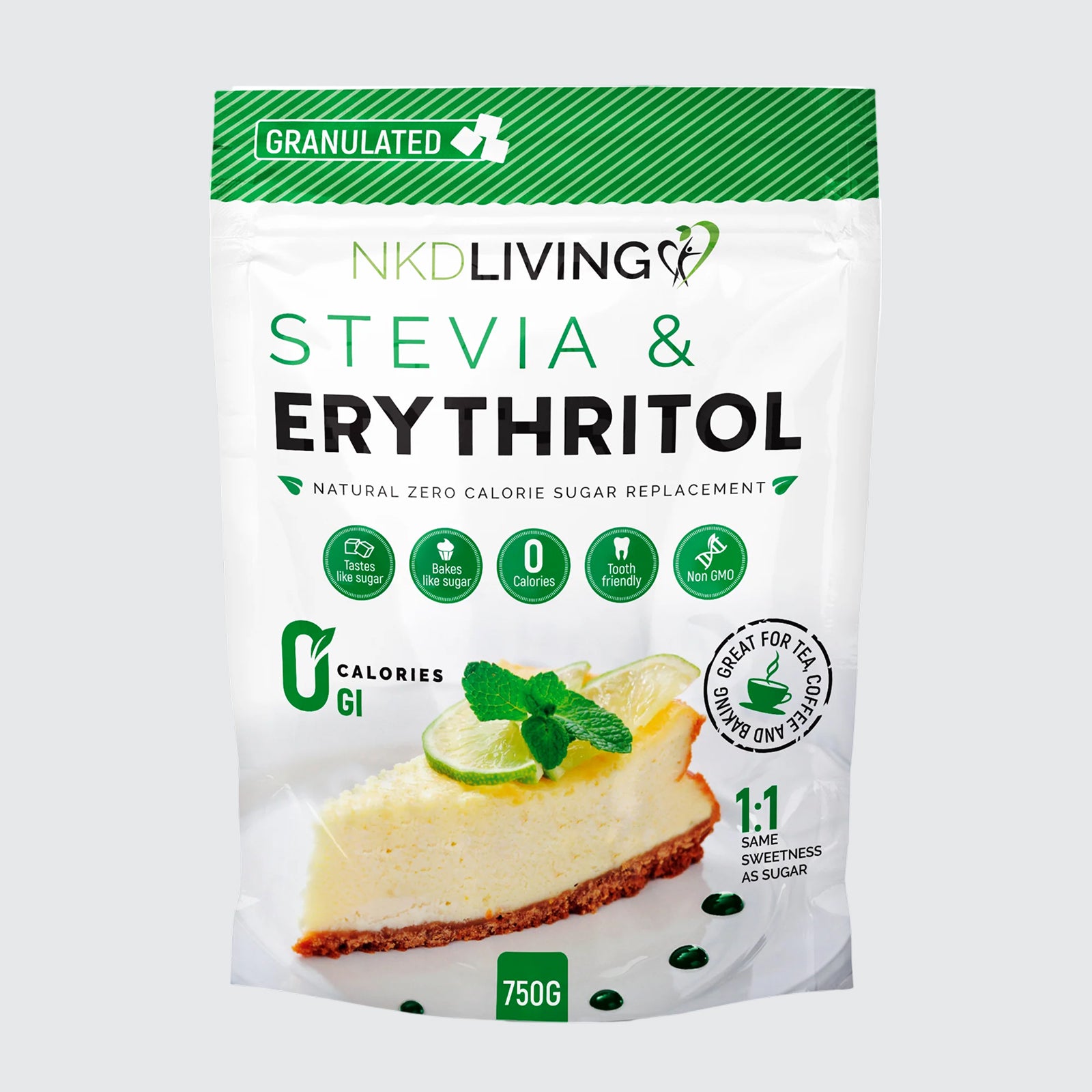 NKD Living Stevia & Erythritol 1:1 0 Calorie Sweetener