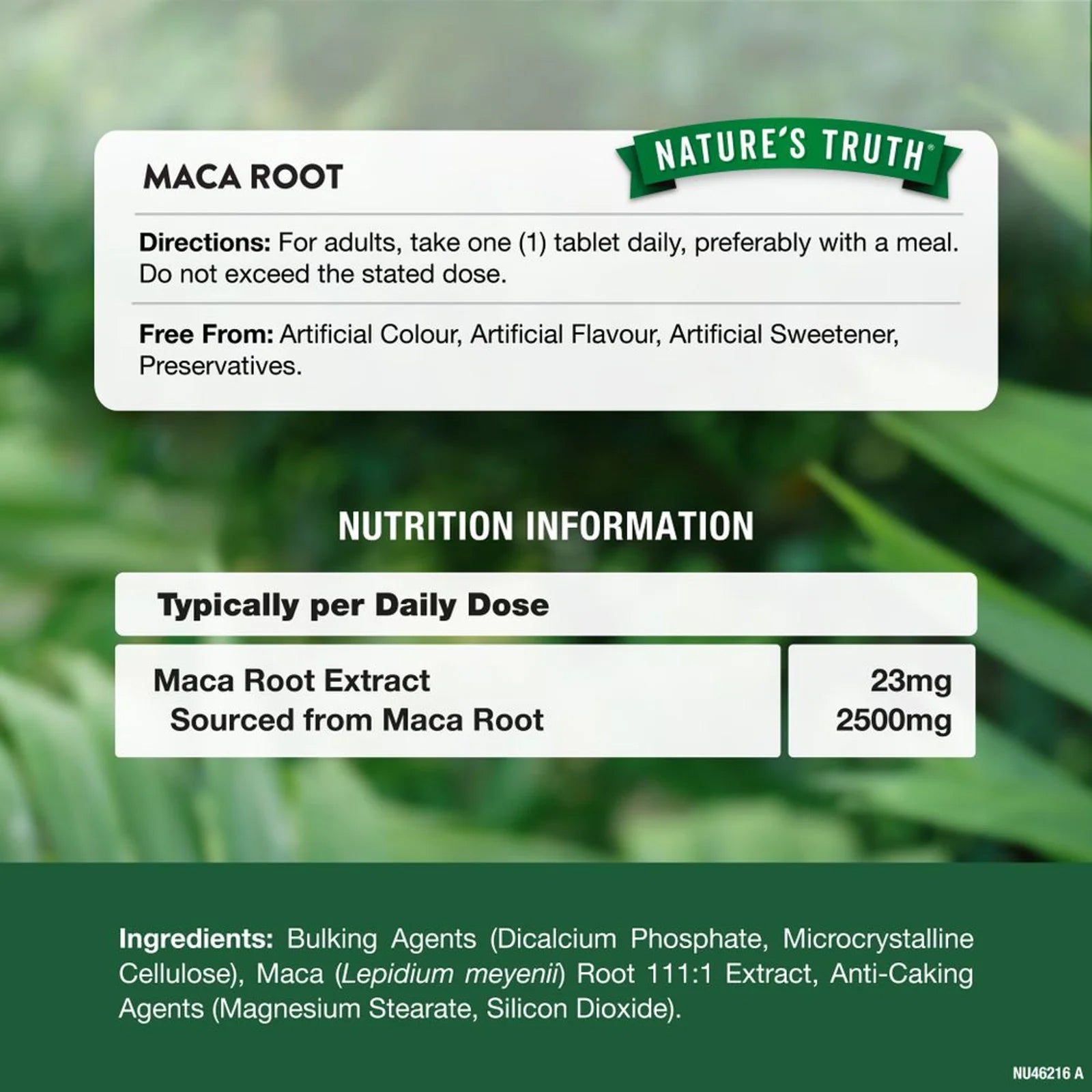 Nature's Truth Maca Root 2500mg - Vegan