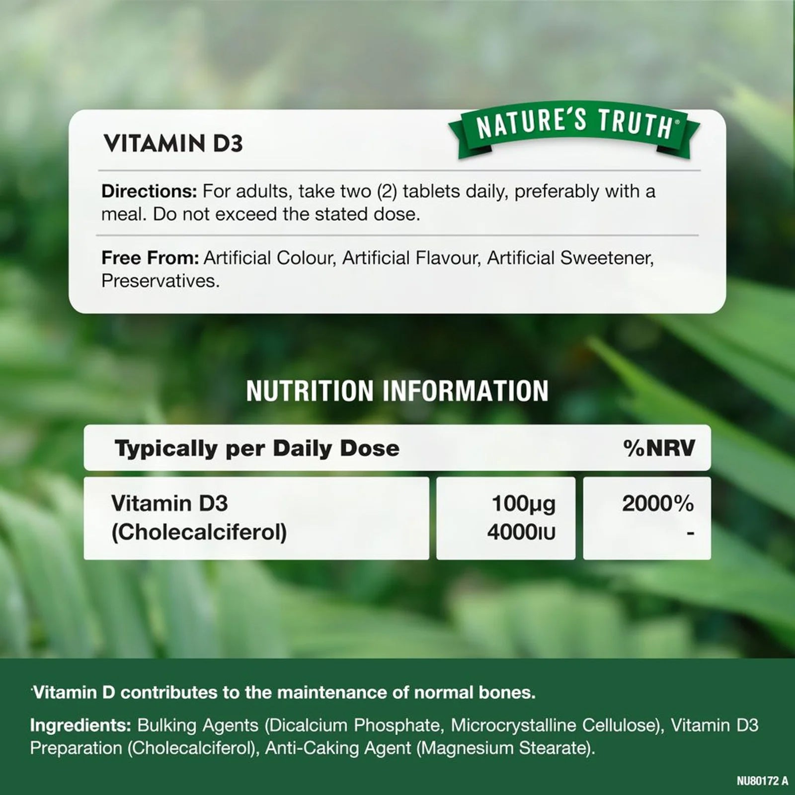 Natures Truth Vitamin 4000iu D3