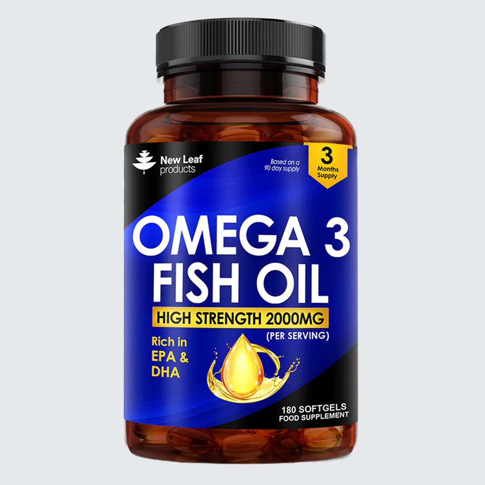 Omega-3 2000mg Fish Oil Vitamin E EPA & DHA