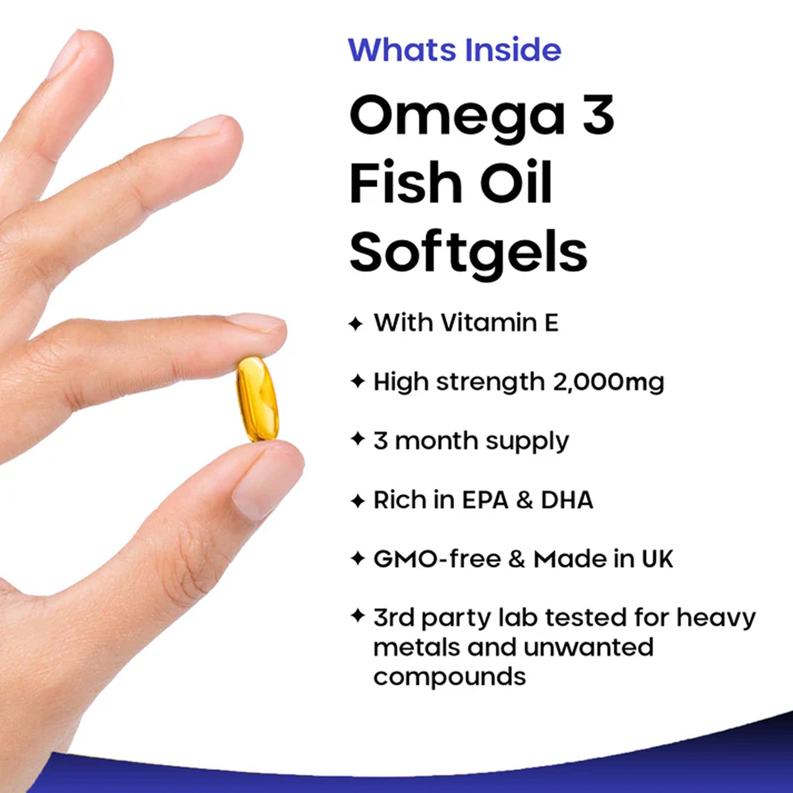 Omega-3 2000mg Fish Oil Vitamin E EPA & DHA
