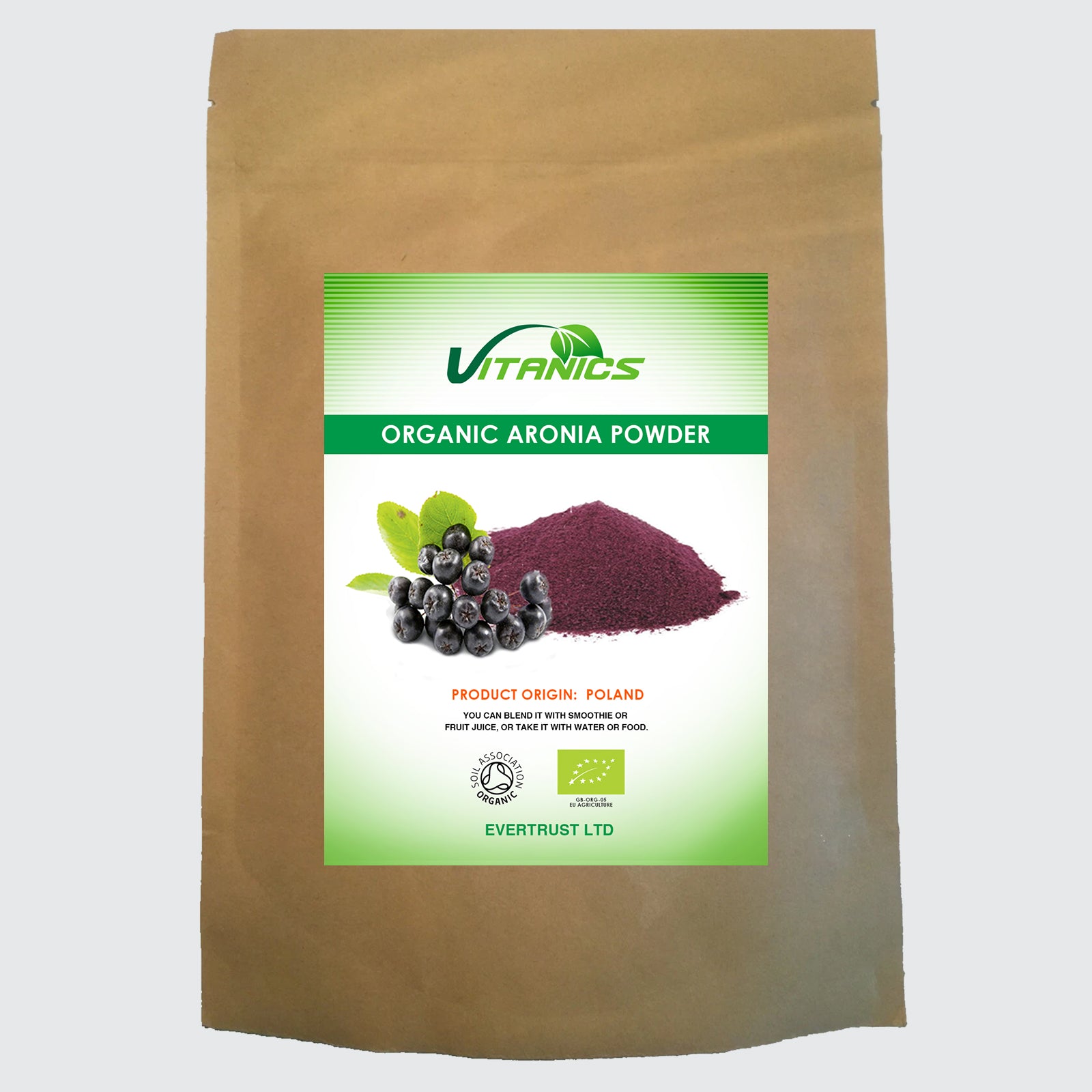 Organic Aronia Powder (Chokeberry) - 100% Certified
