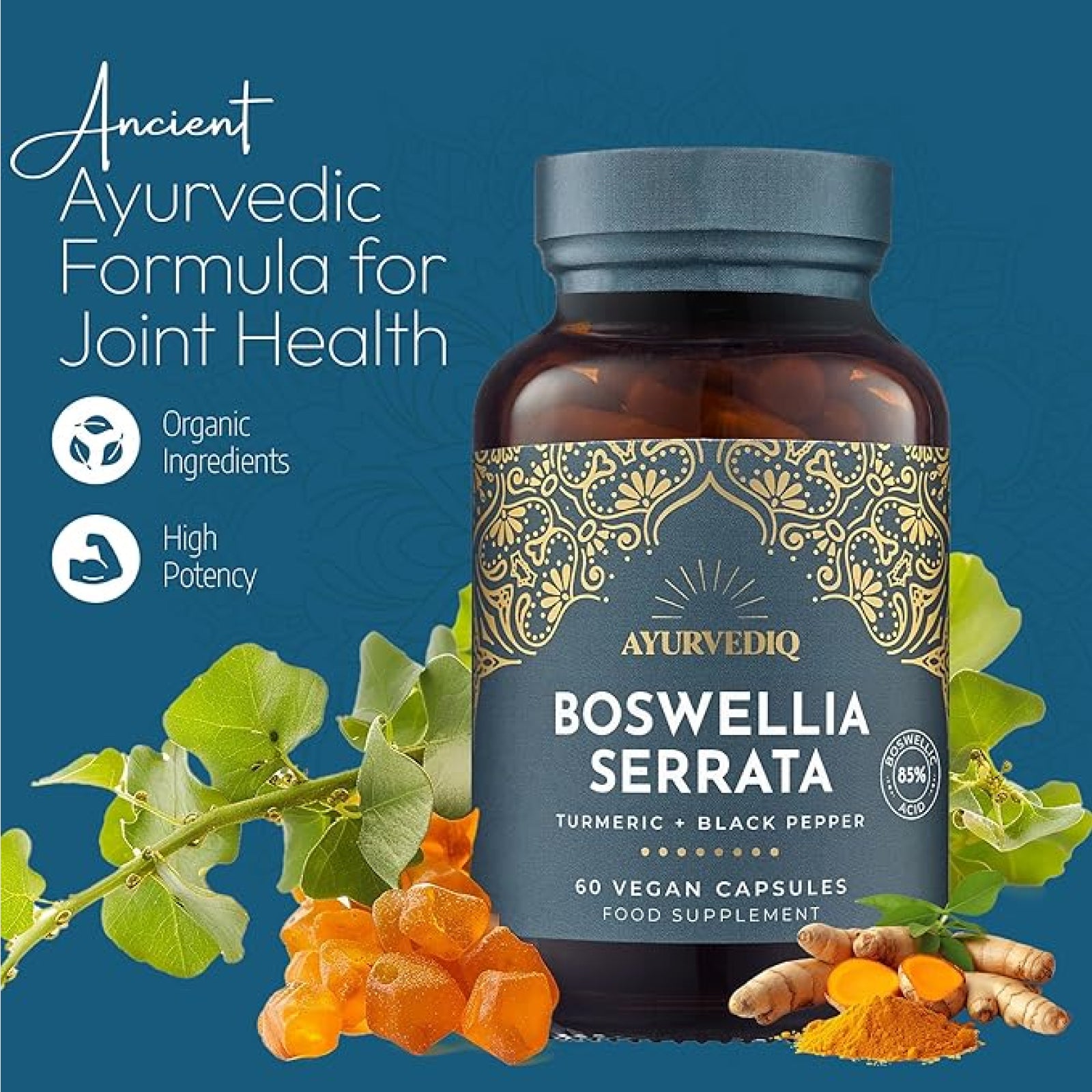 Organic Boswellia Serrata with Turmeric & Black Pepper