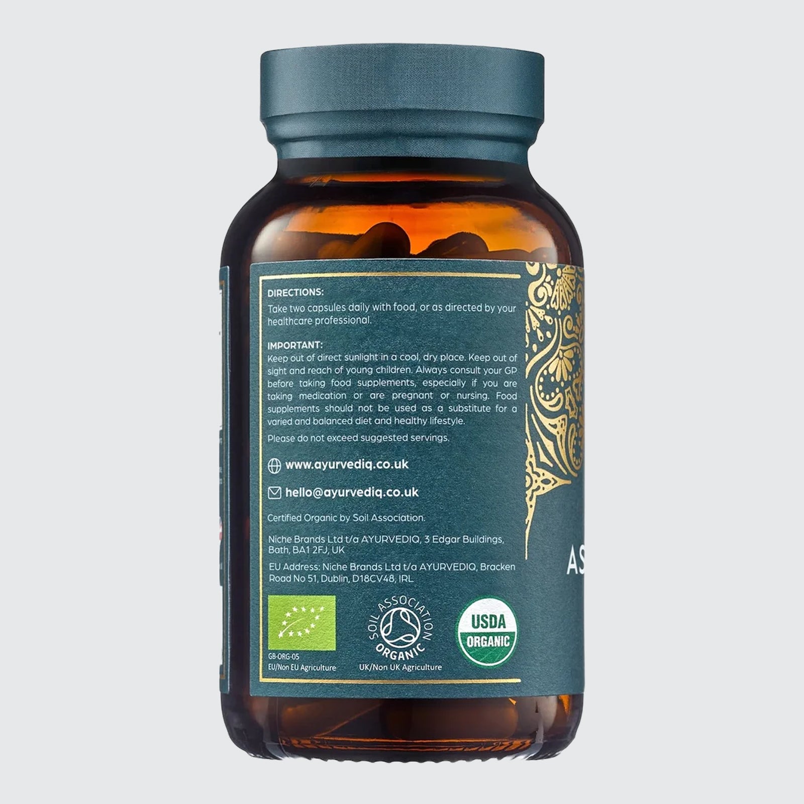 Organic Ashwaganda & Black Pepper Extract mental and physical balance