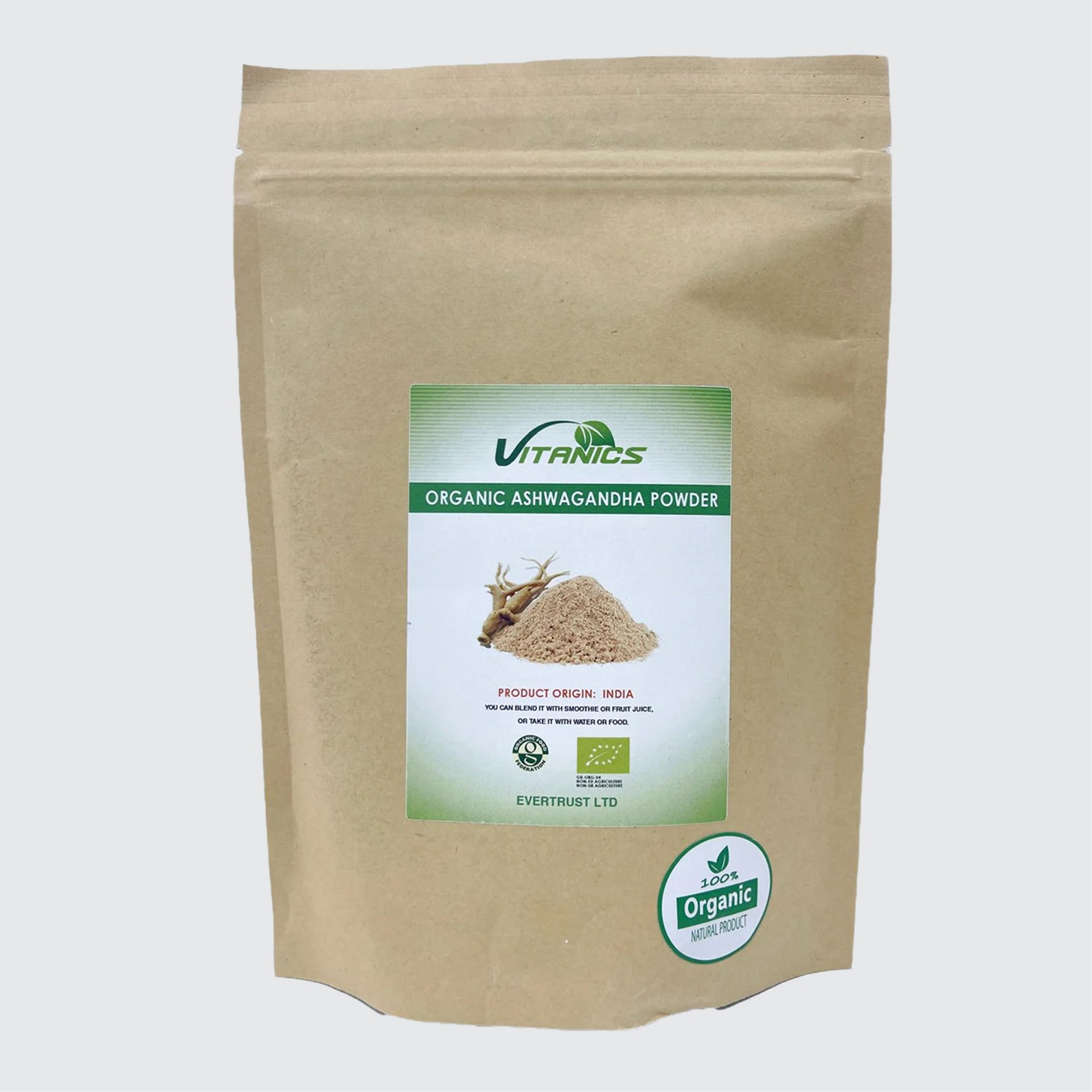 Organic Ashwagandha Powder - 100% Certified
