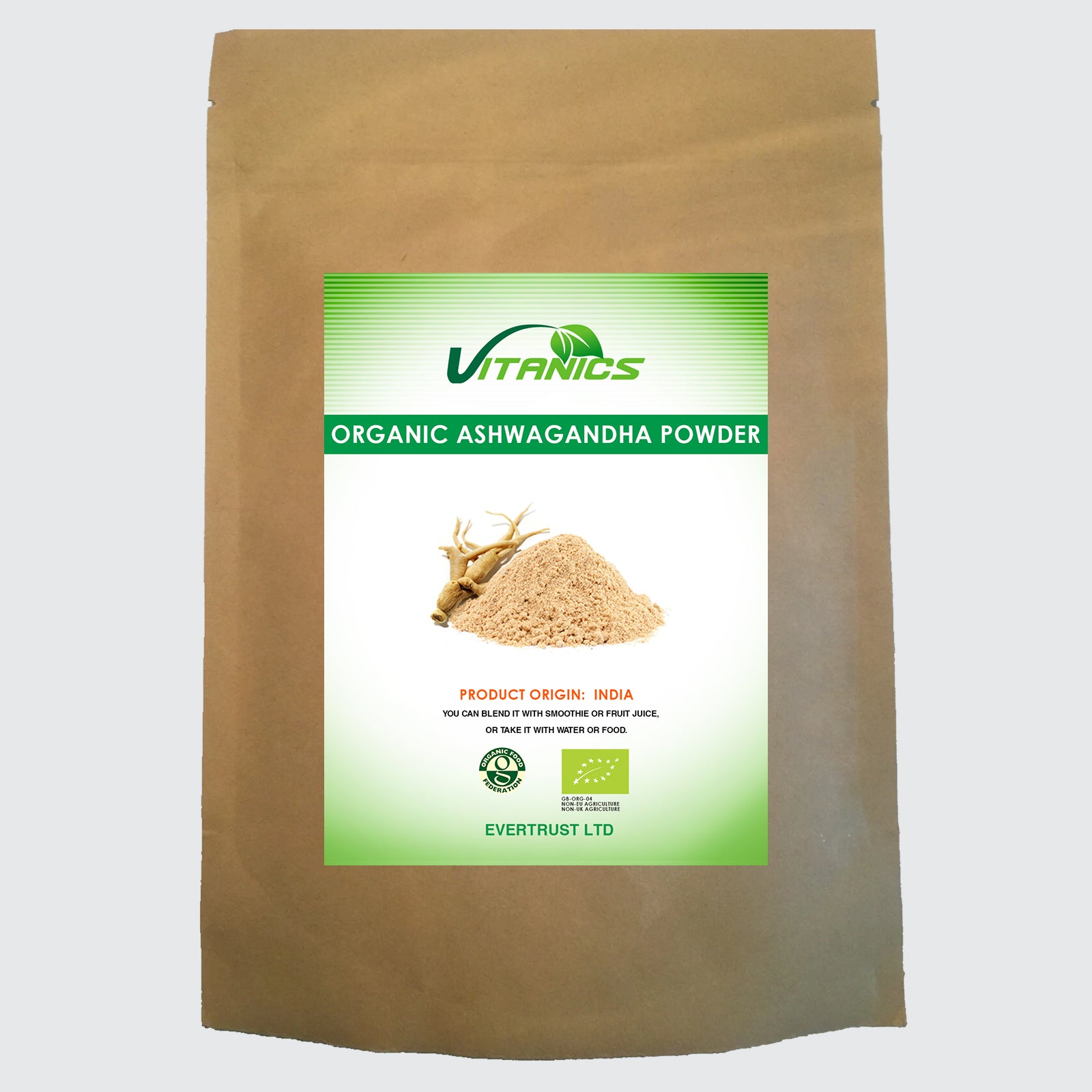 Organic Ashwagandha Powder - 100% Certified