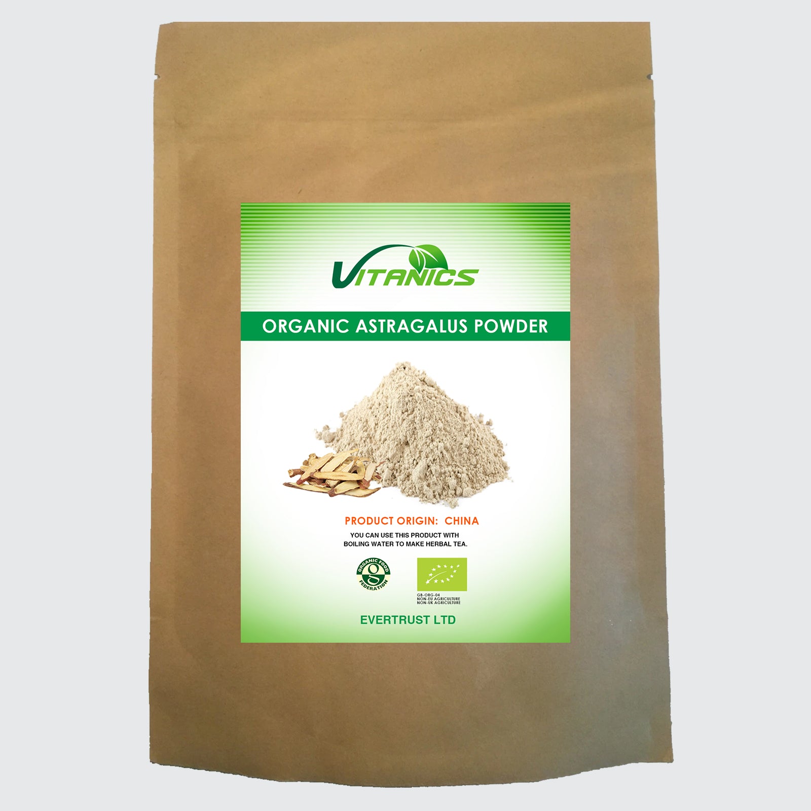 Organic Astragalus Powder - 100% Certified