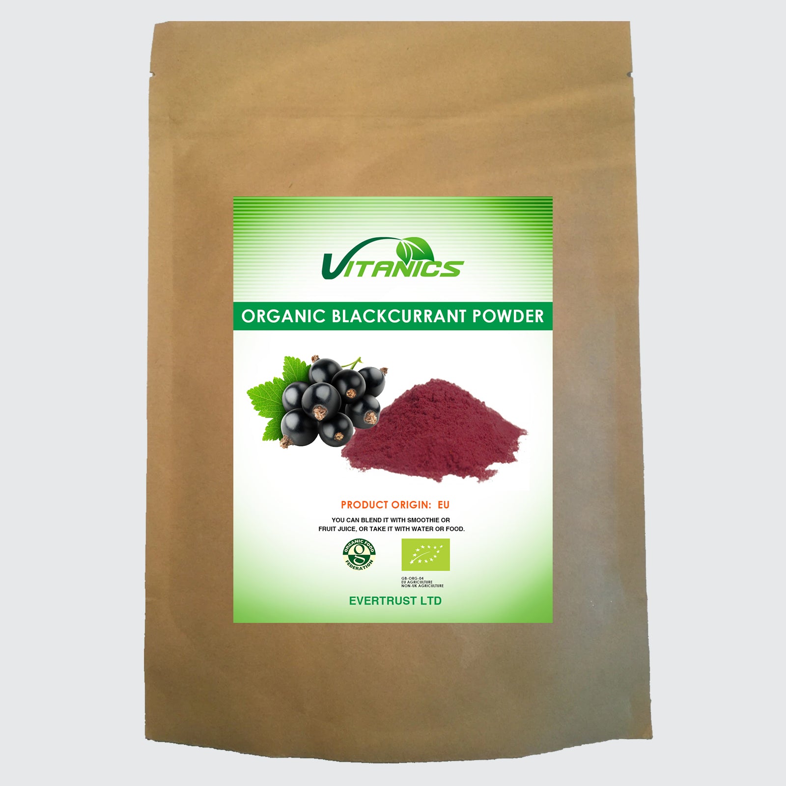 Organic Blackcurrant Powder - 100% Certified