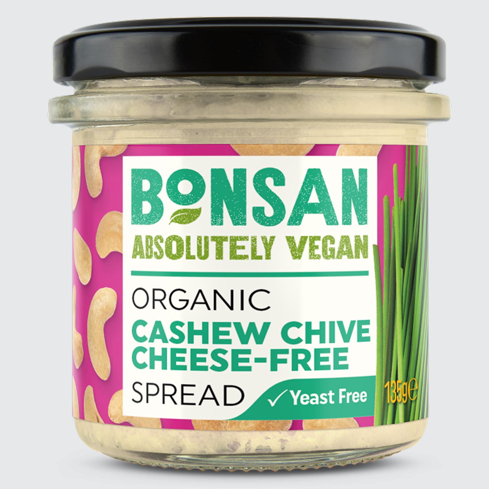 Organic Bonsan Cashew Chive Cheese-Free Spread Vegan