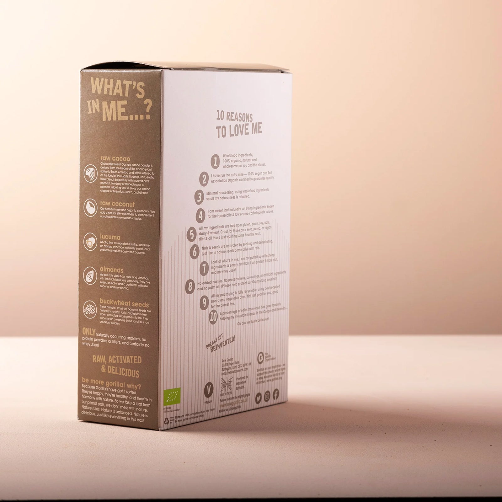 Organic Cacao Crispies - Vegan - Gluten Free - No Added Sugar