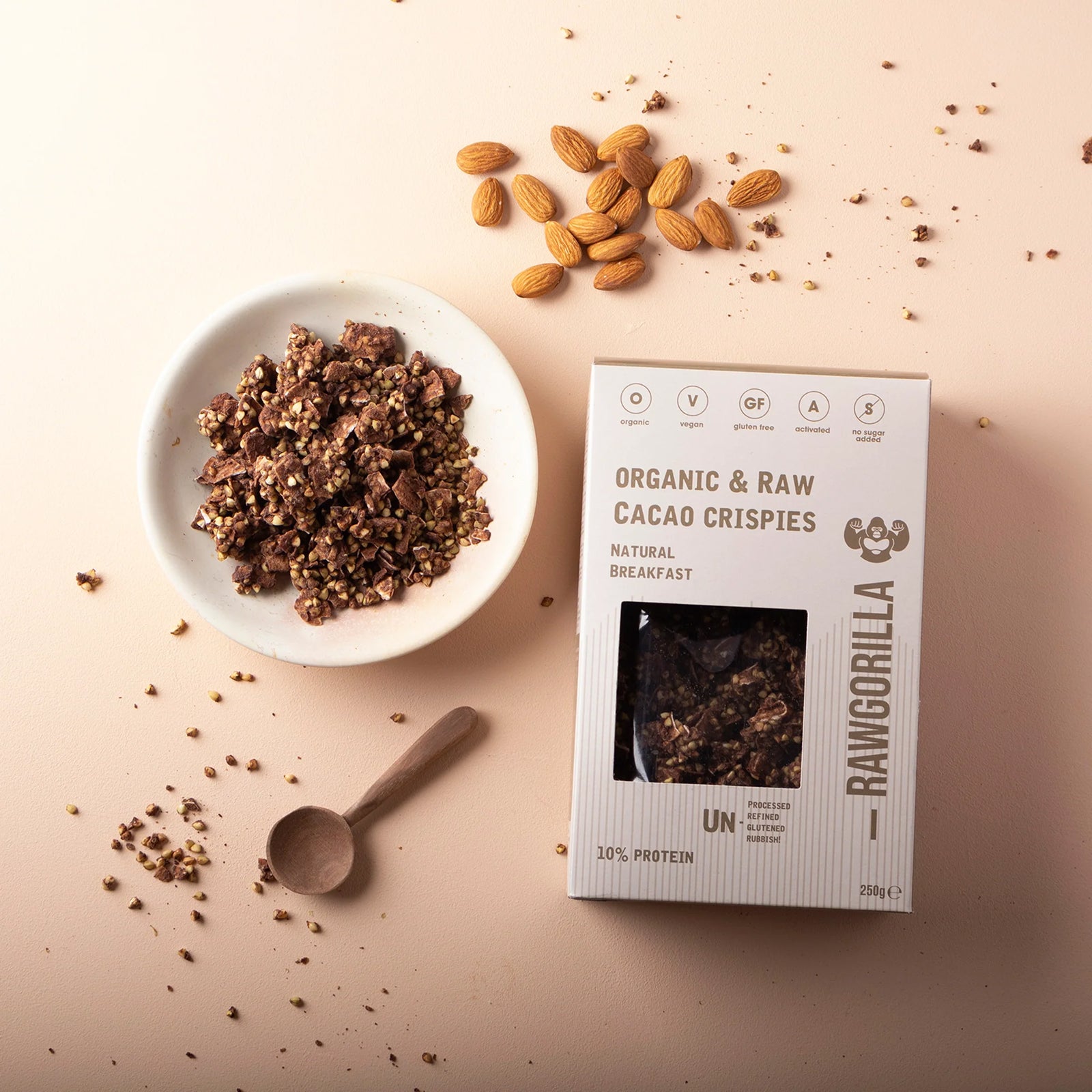 Organic Cacao Crispies - Vegan - Gluten Free - No Added Sugar