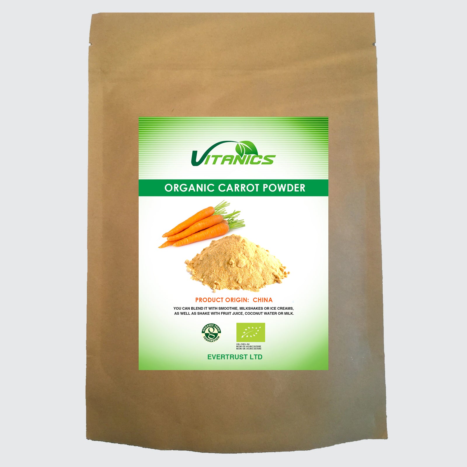 Organic Carrot Powder - 100% Certified