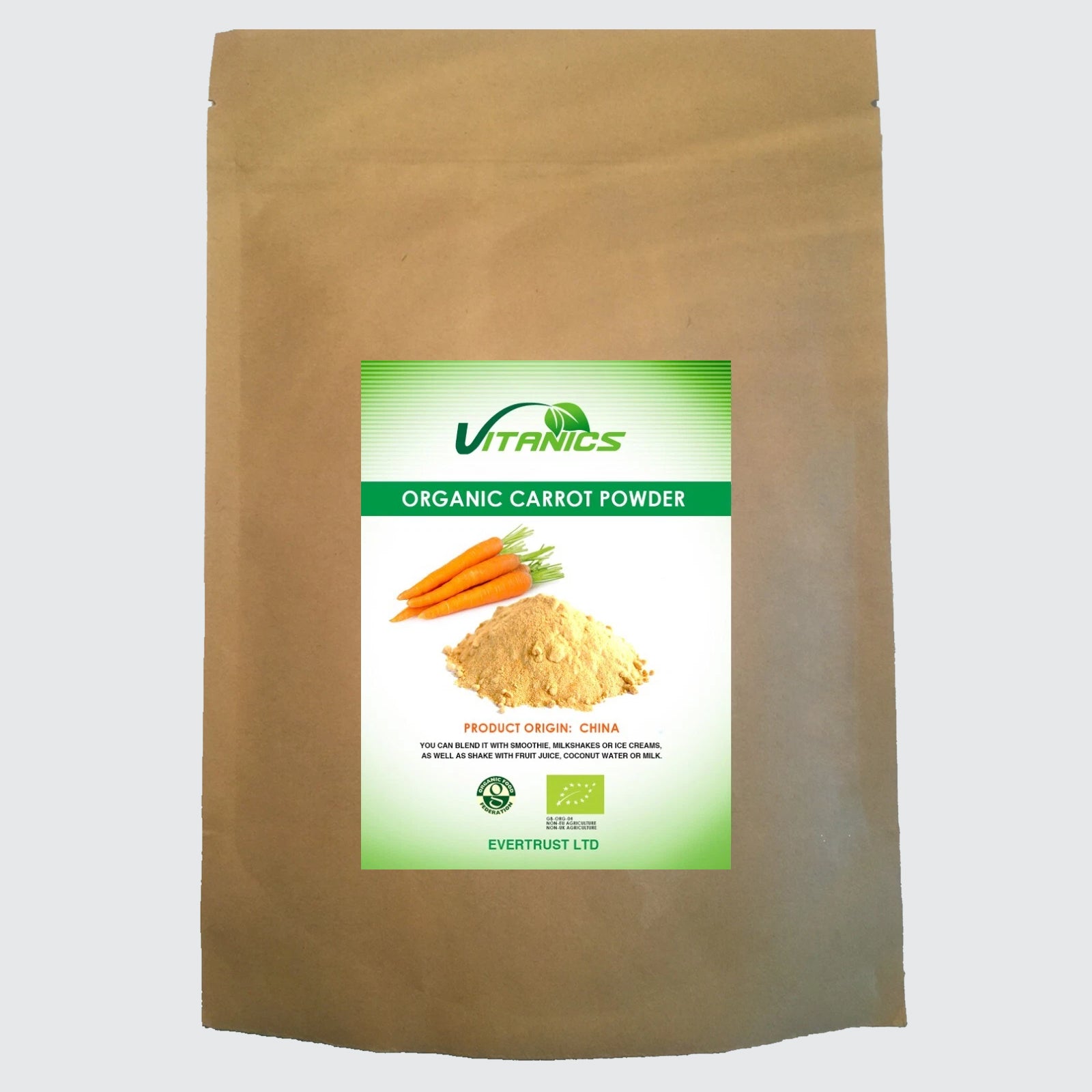 Organic Carrot Powder - 100% Certified