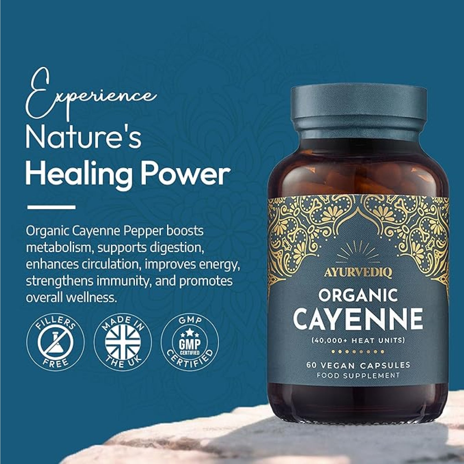Organic Cayenne Pepper 60 capsules