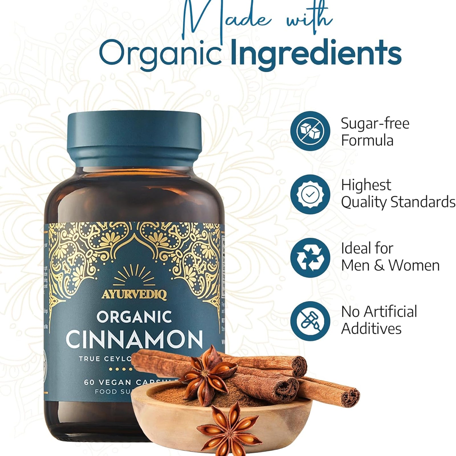 Organic Ceylon Cinnamon - blood sugar, antioxidants