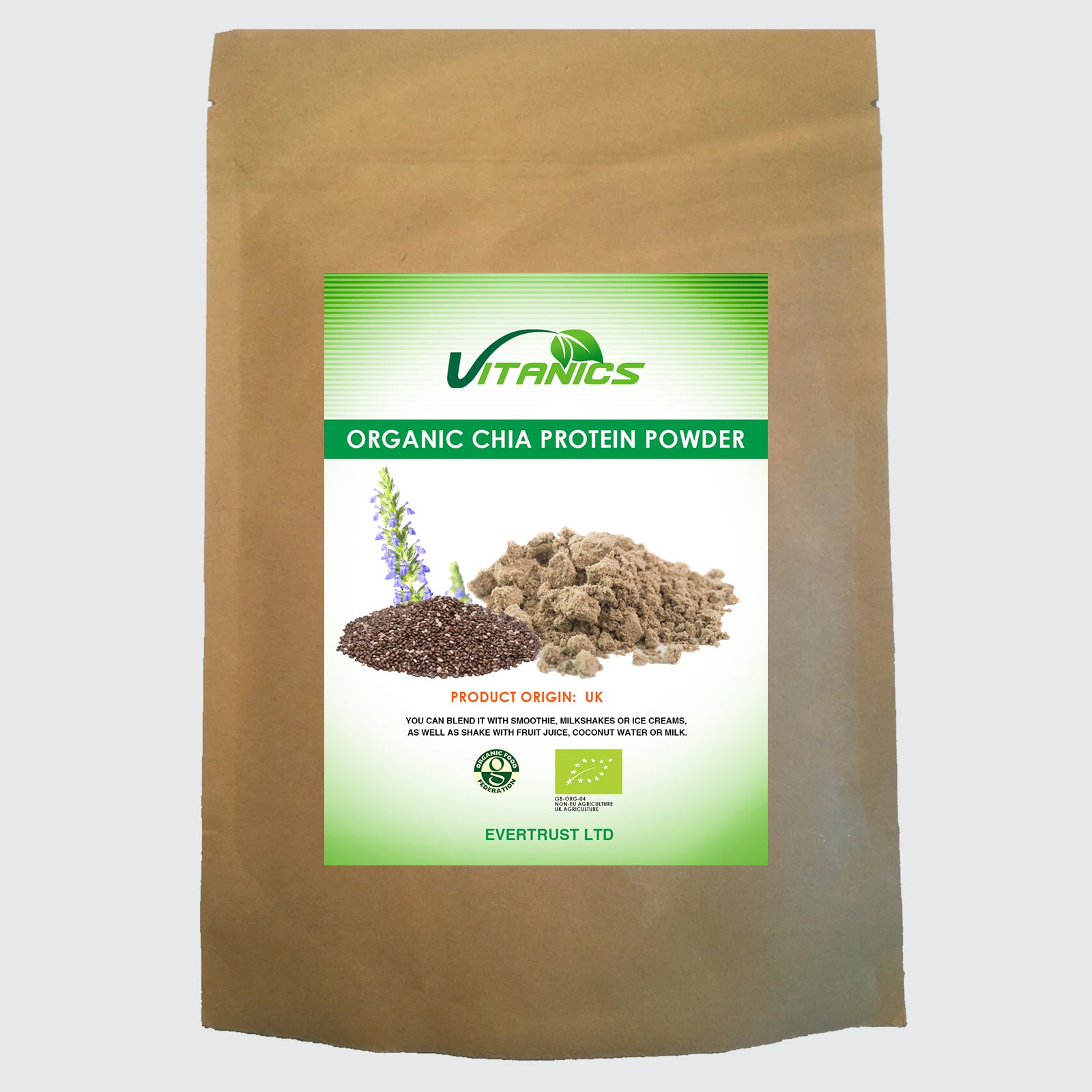 Organic Chia Seed Protein Powder - 100% Certified